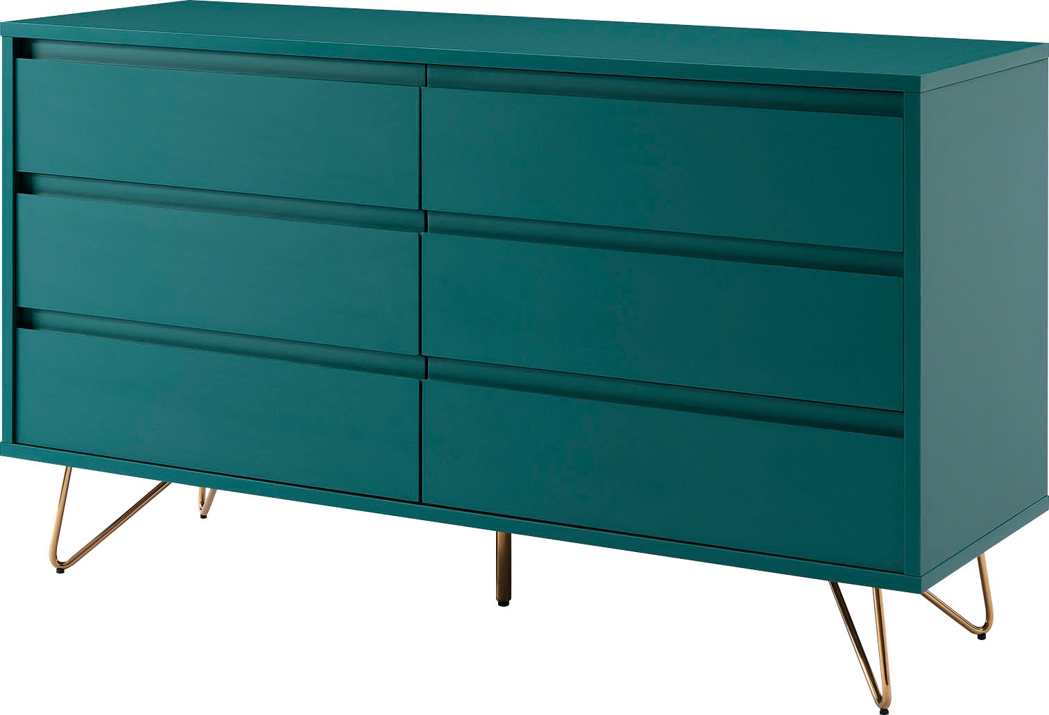 SalesFever Commode »Bolton Design Sideboard mit Stauraum« Pieds épingle en métal avec alliage de laiton