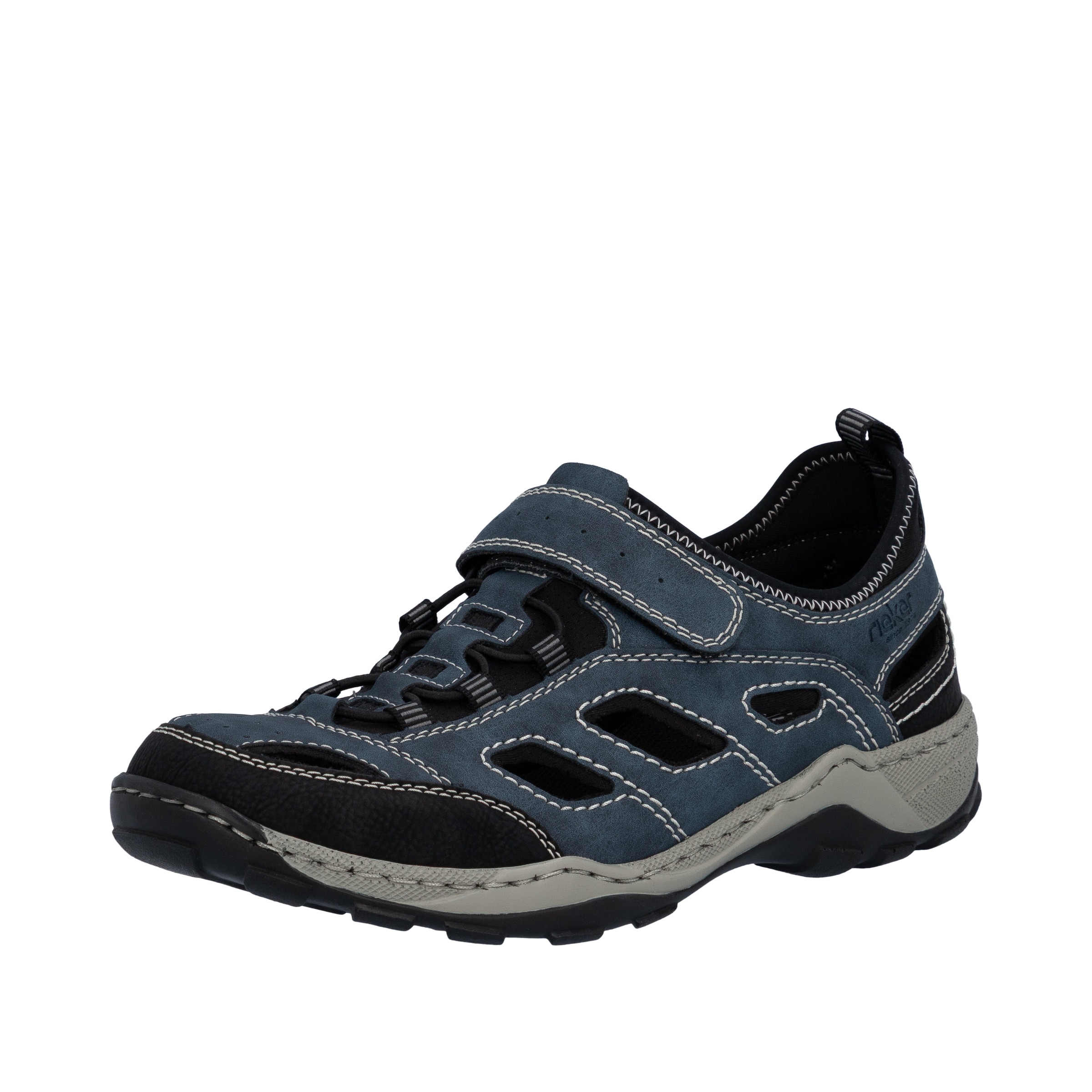 Image of Rieker Slip-On Sneaker Schlupfschuh, Trekkingschuh, Outdoorschuh mit Klettriegel