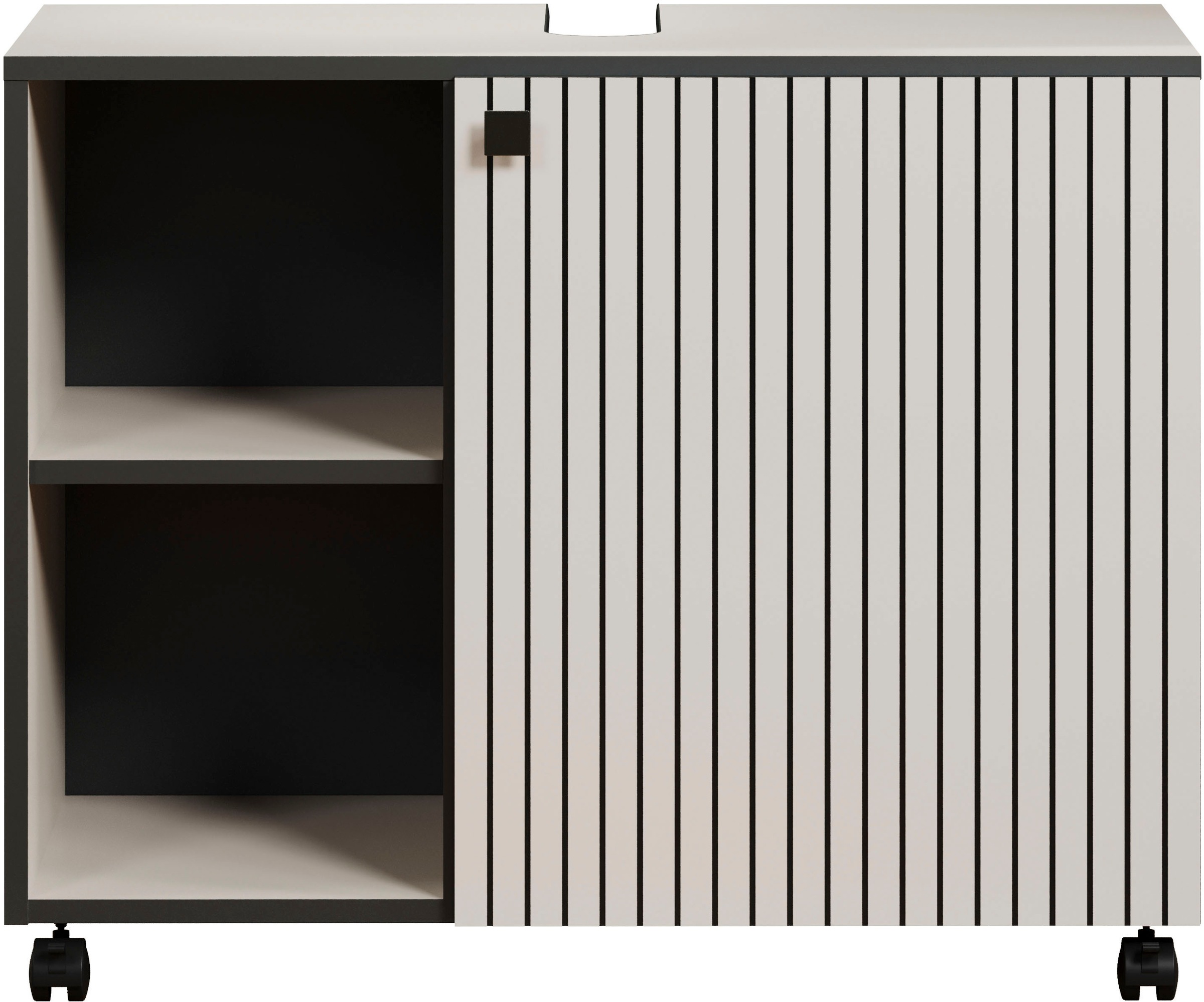 welltime Waschbeckenunterschrank »Amrum« Waschtisch auf Rollen - (B/T/H) wahlweise 60-80/42/64 cm