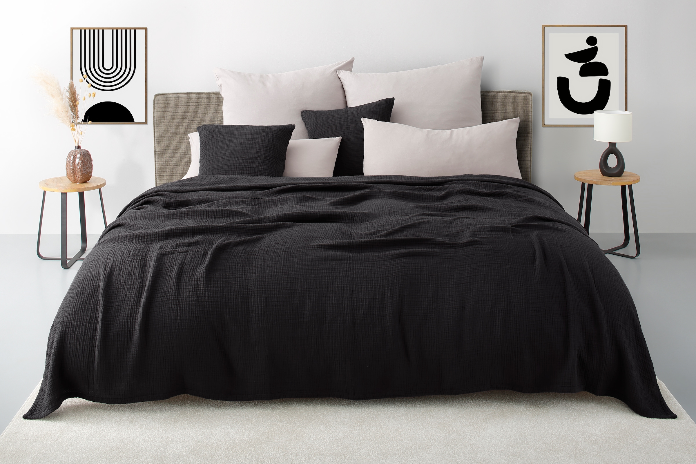 GOODproduct Couvre-lit »Bailee« weiche Musselin Qualität, viele Farben erhältlich, ab 140x200 cm