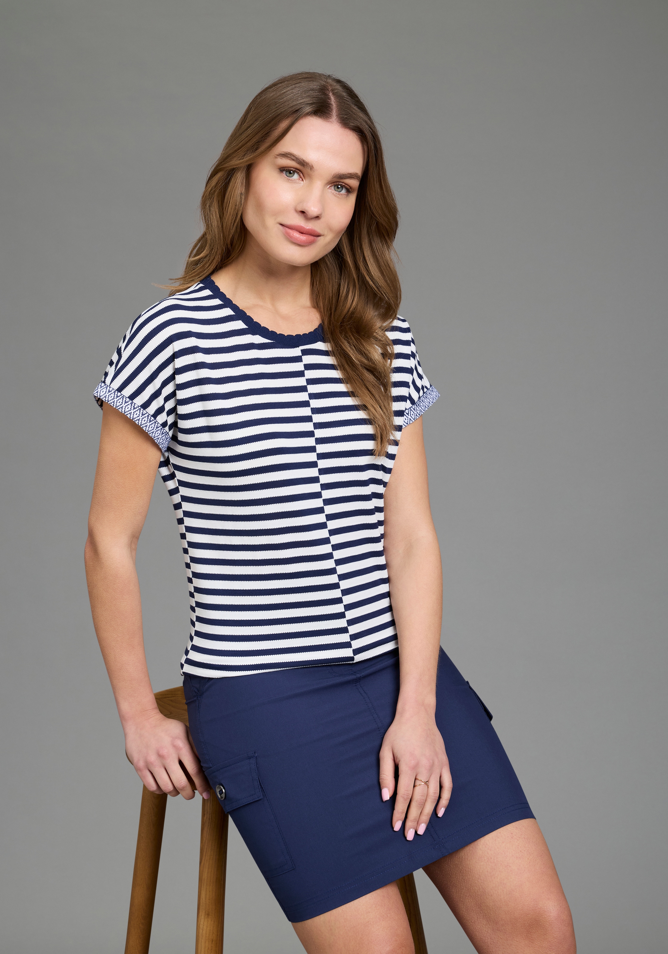 Image of KangaROOS T-Shirt Kurzarmshirt, maritim, verspielte Details