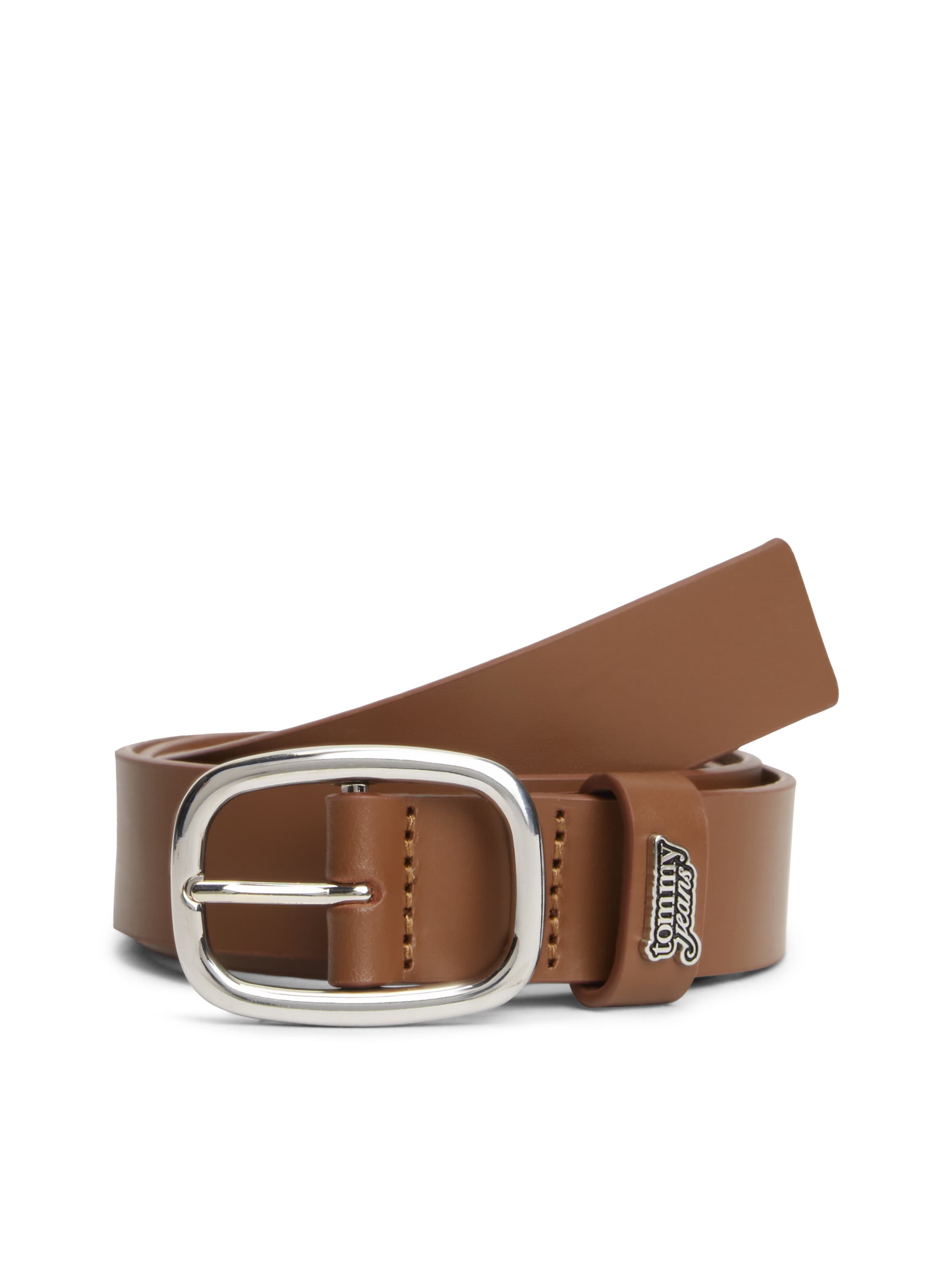 Image of Tommy Jeans Ledergürtel "TJW OVAL 3.0 BUCKLE" Grössenverstellbar mit Logodetail