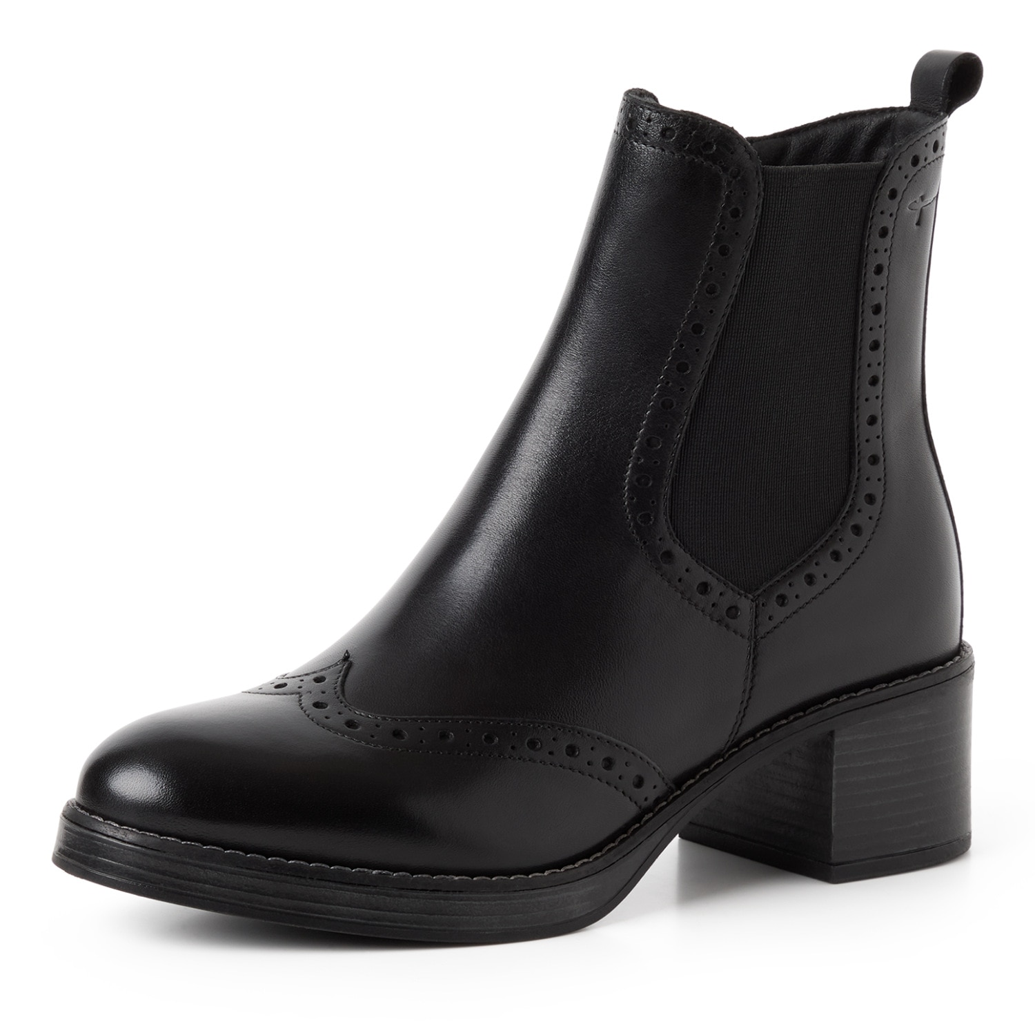 Image of Tamaris Chelseaboots Blockabsatz, Stiefelette mit Innenreissverschluss und Stretcheinsatz