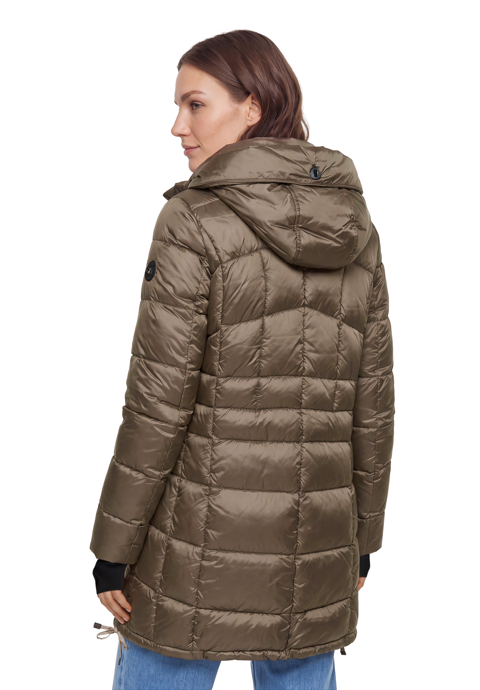 Gil Bret Manteau matelassé Manteau d'hiver avec capuche amovible et fermeture éclair / patte de boutonnage