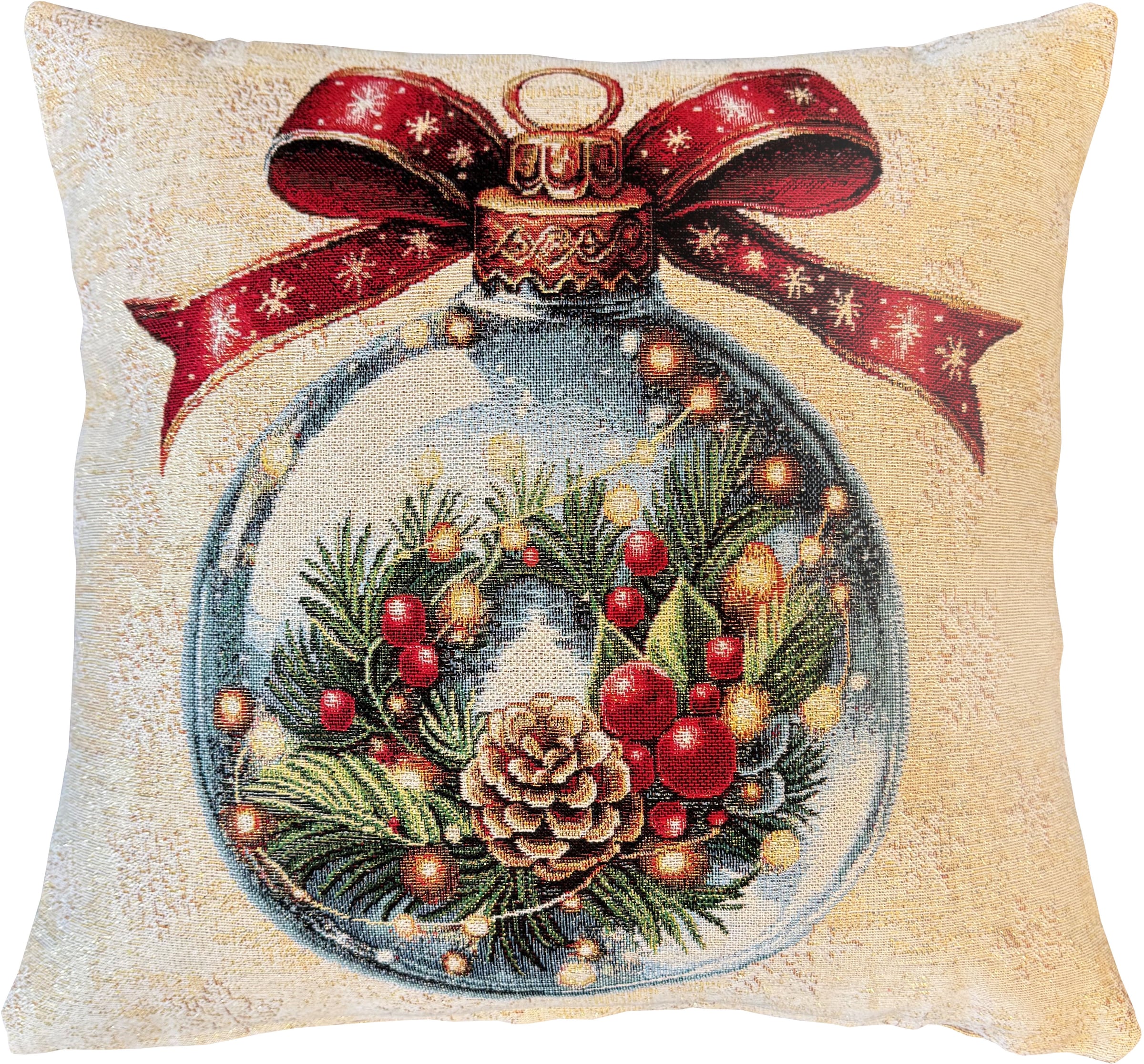 Image of HOME WOHNIDEEN Dekokissen "CHRISTMAS BALL" ohne Füllung, Gobelin