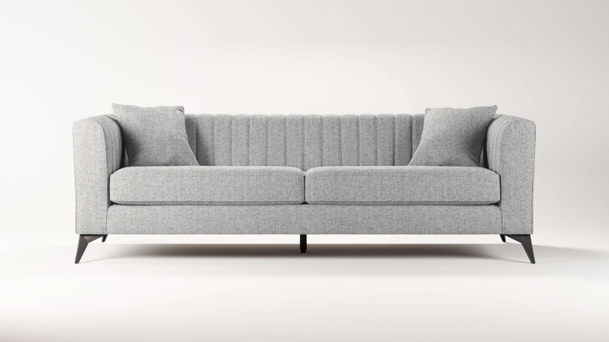 Places of Style 4-Sitzer »MATTHEW elegantes Designsofa, Masse B/T/H: 231/86/74 cm«, XXL, Steppung im Rücken, lose Sitzkissen, incl 2. Zierkissen