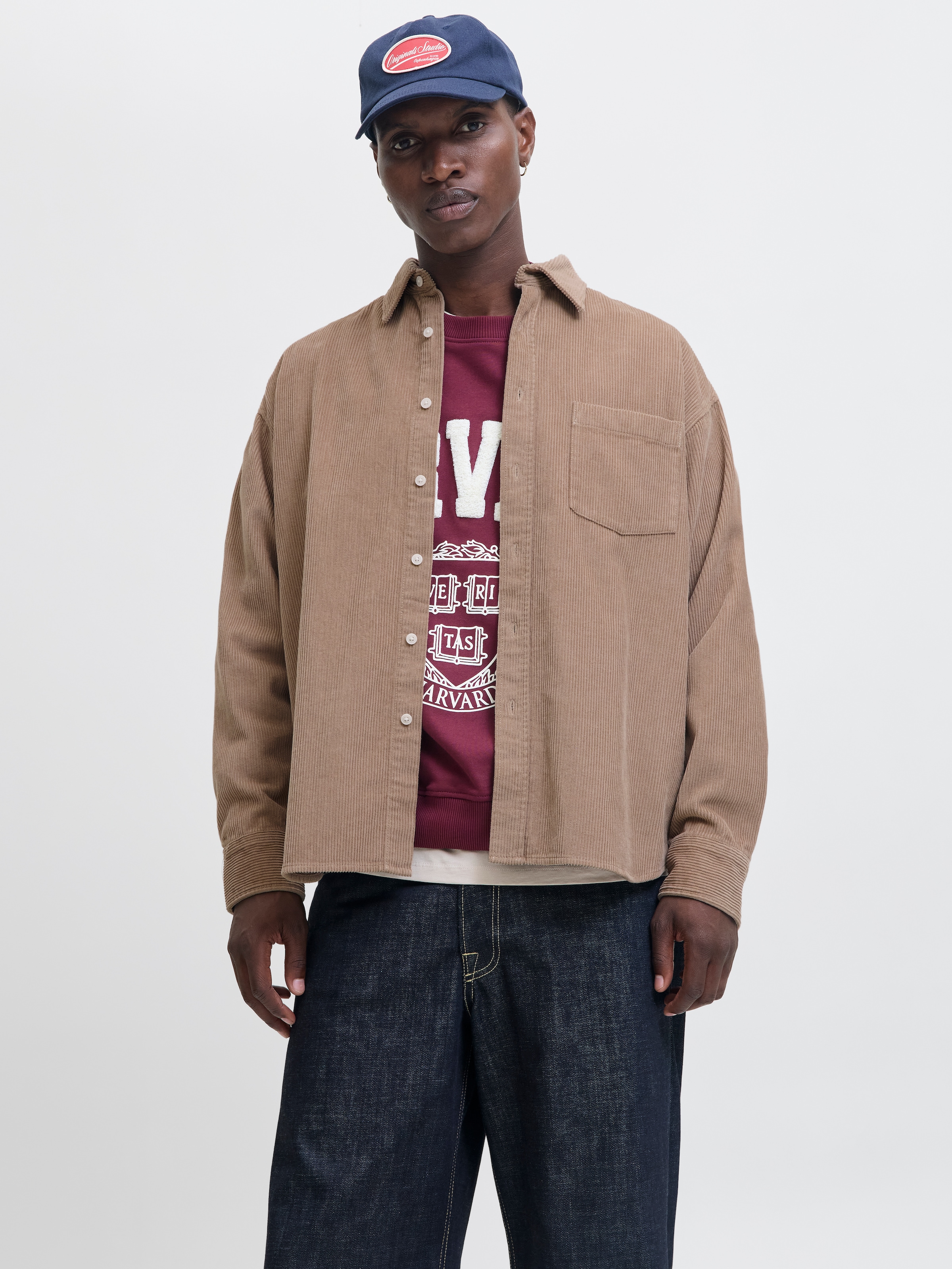 Jack & Jones Chemise à manches longues »JORINWOOD OVERSIZED CORD SHIRT LS«
