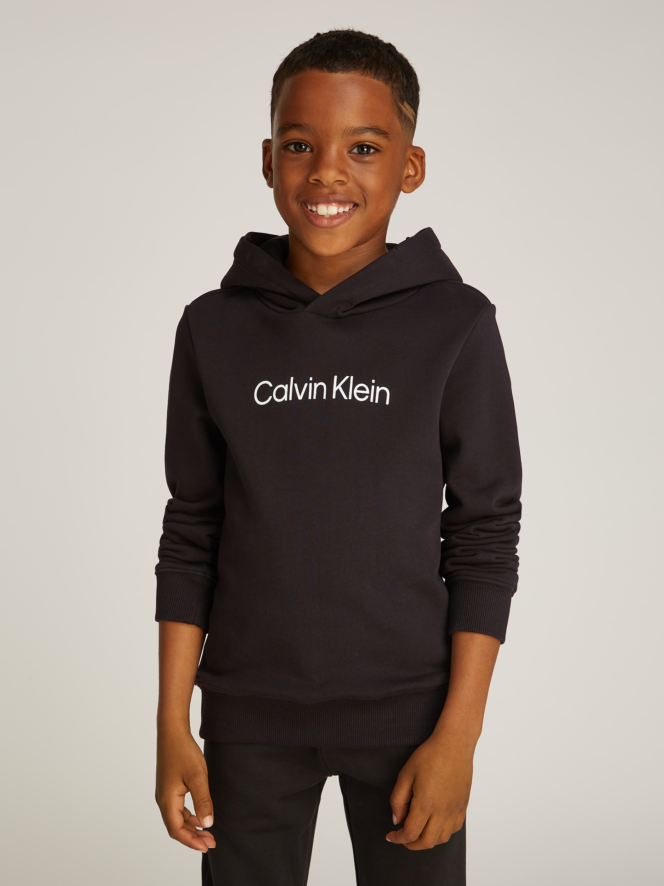 Image of Calvin Klein Kapuzensweatshirt "Inst. Logo Reg. Terry Hoodie", für Kinder bis 16 Jahre und mit Logoschriftzug