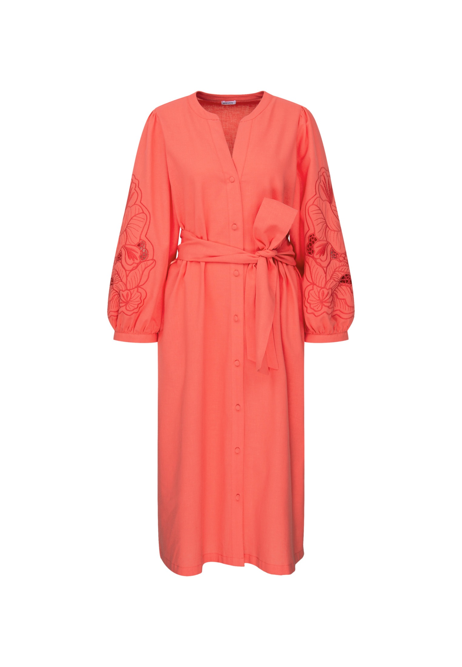 seidensticker Sommerkleid »Schwarze Rose«, 7/8-Arm Rundhals Uni