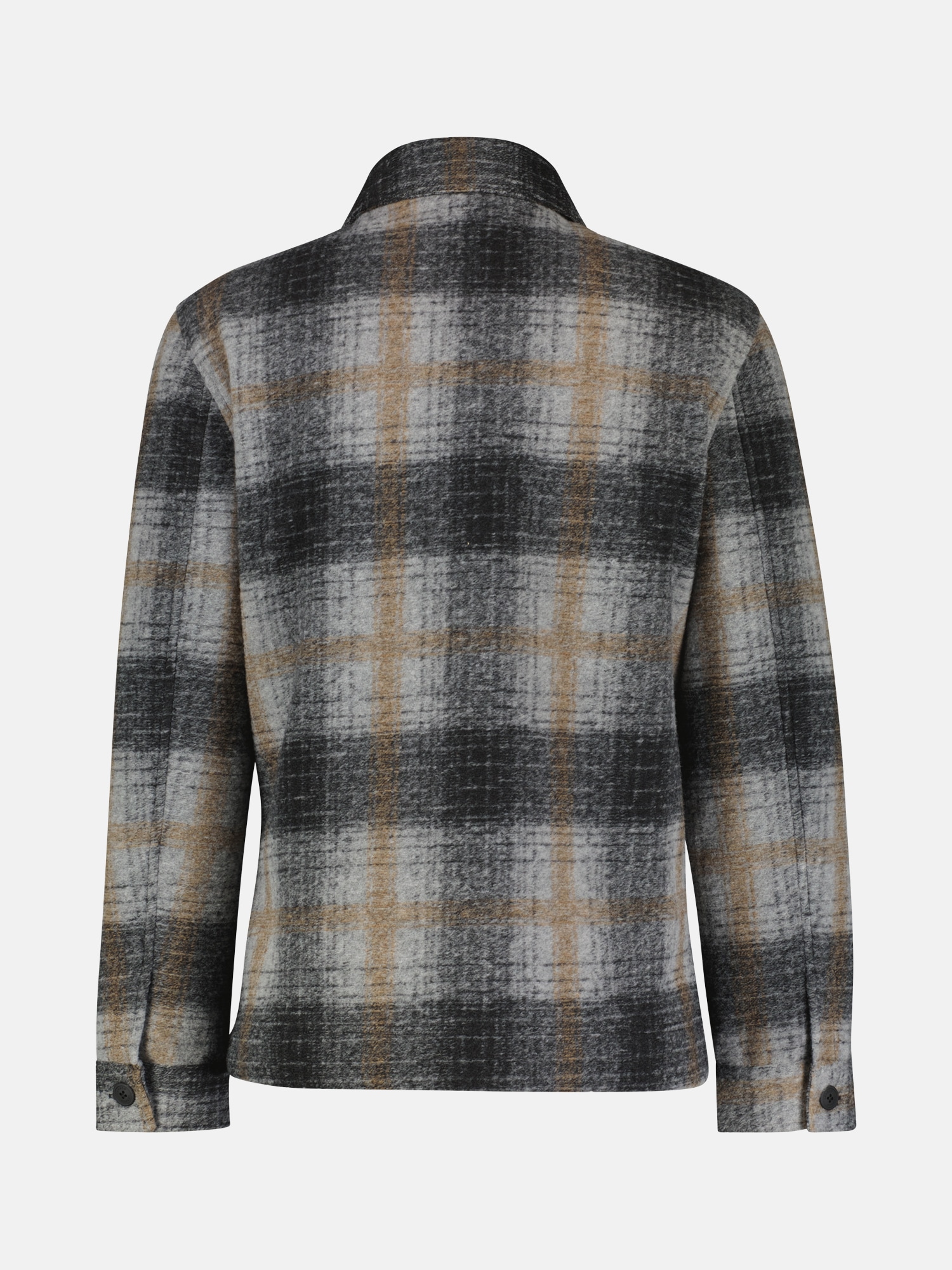 LERROS Outdoorjacke »LERROS Karierte Outdoor-Hemdjacke in Woll-Optik« ohne Kapuze Keine Angabe