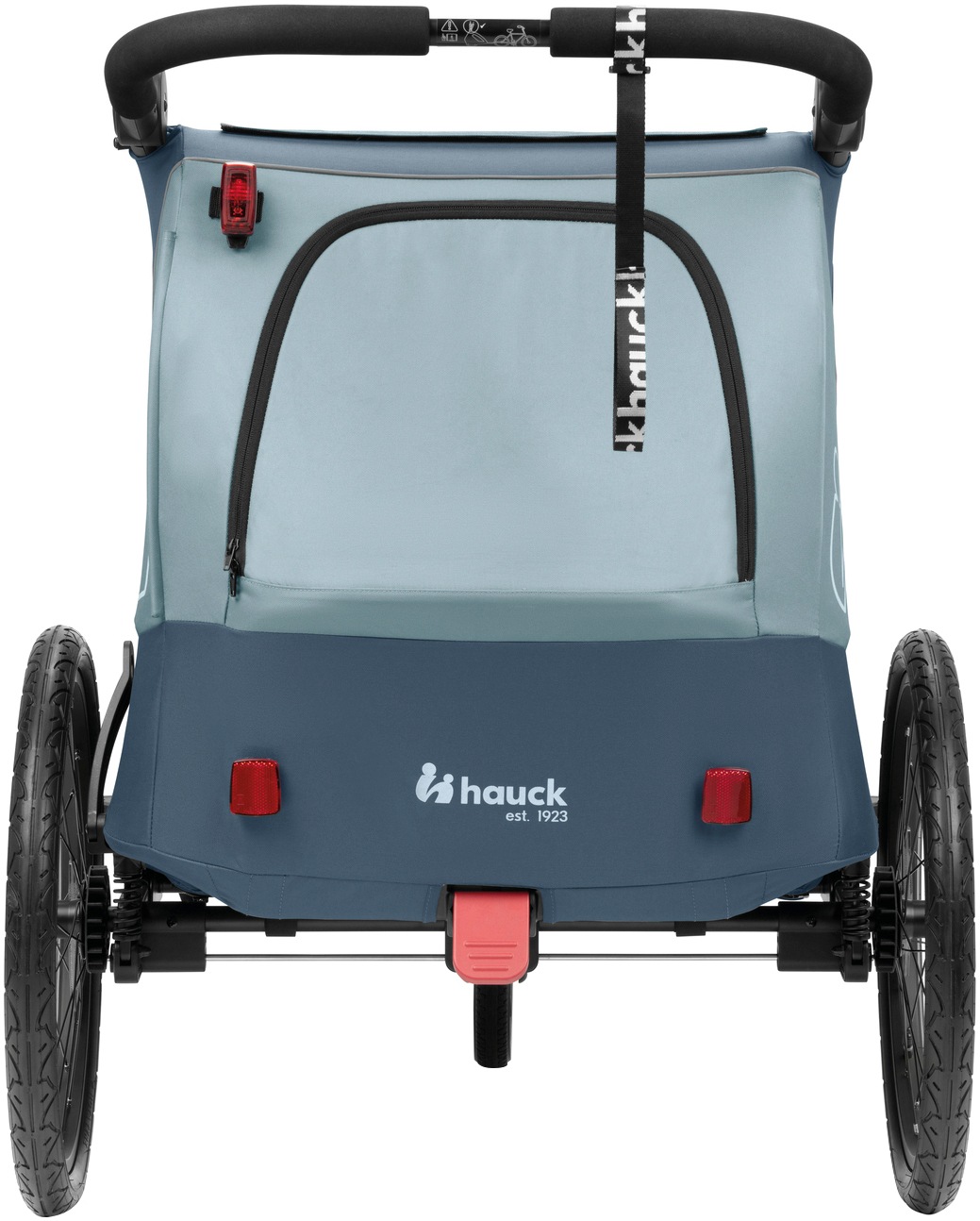 Hauck Fahrradkinderanhänger »2in1 Bike Trailer und Buggy Dryk Duo Plus, dark blue« für 2 Kinder; inklusive Deichsel