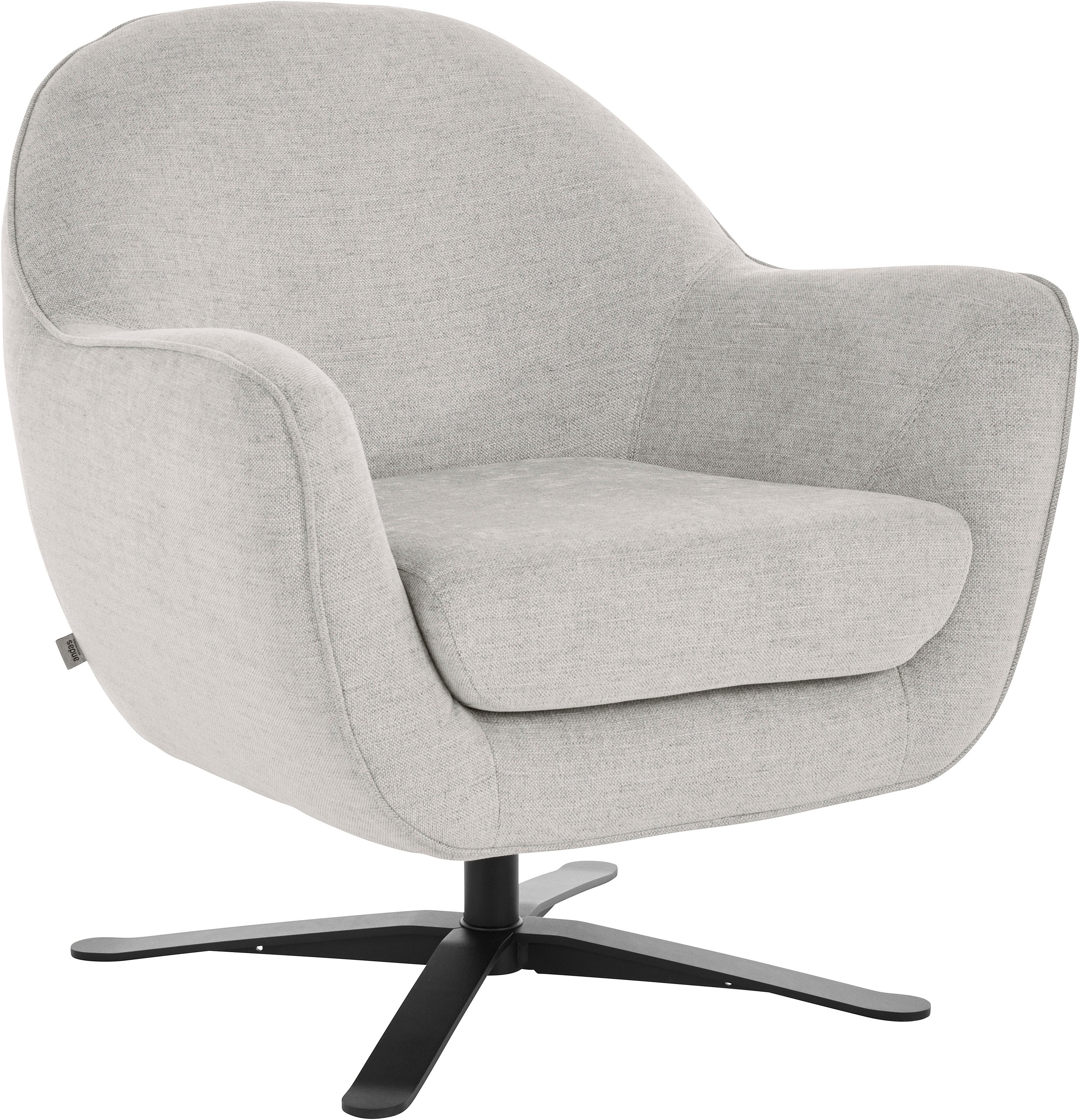 Home affaire Drehsessel »Stavre, Loungesessel mit Drehfunktion« in moderner Optik, mit elegantem Drehfuss