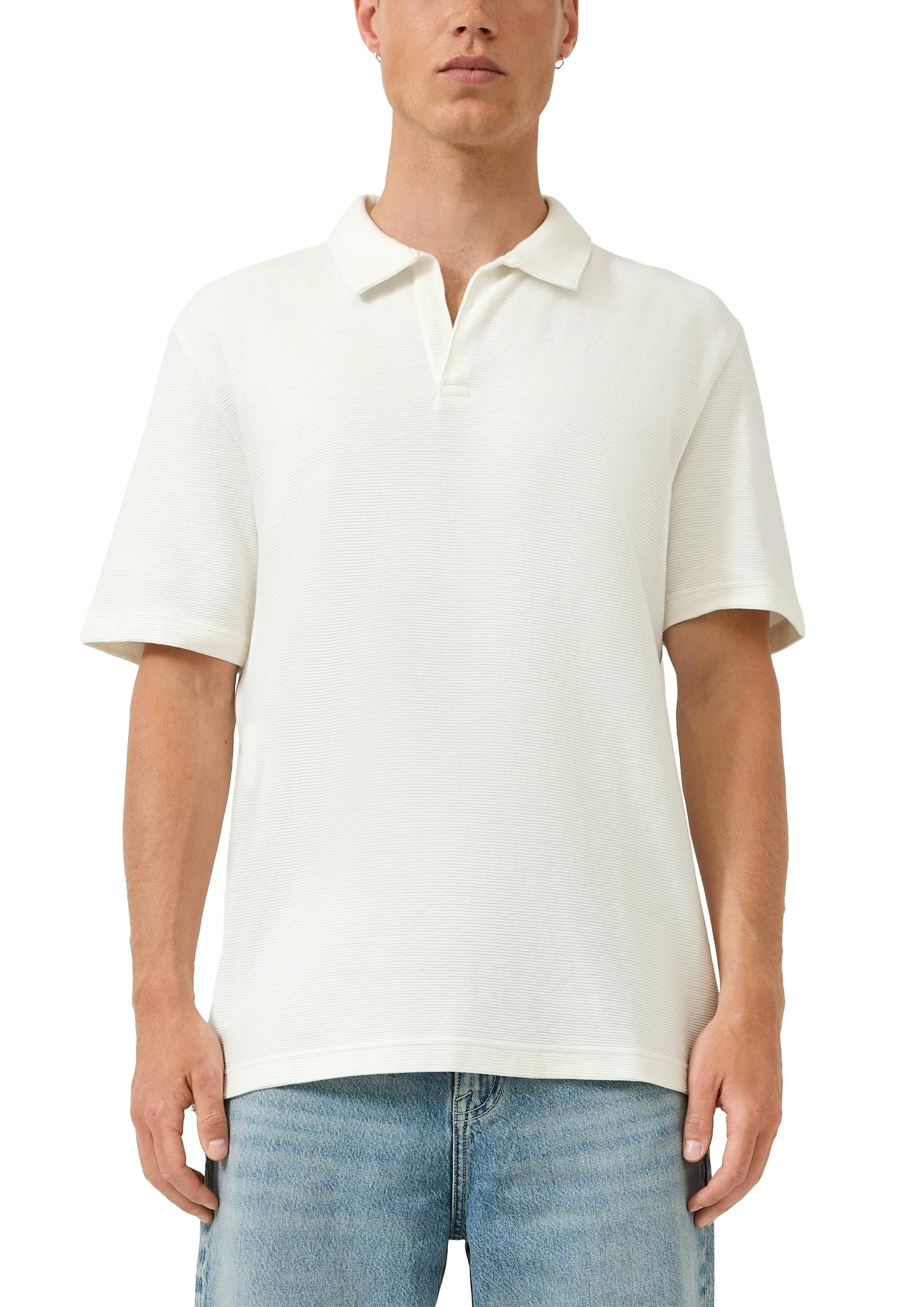 Image of QS Poloshirt mit Struktur Muster