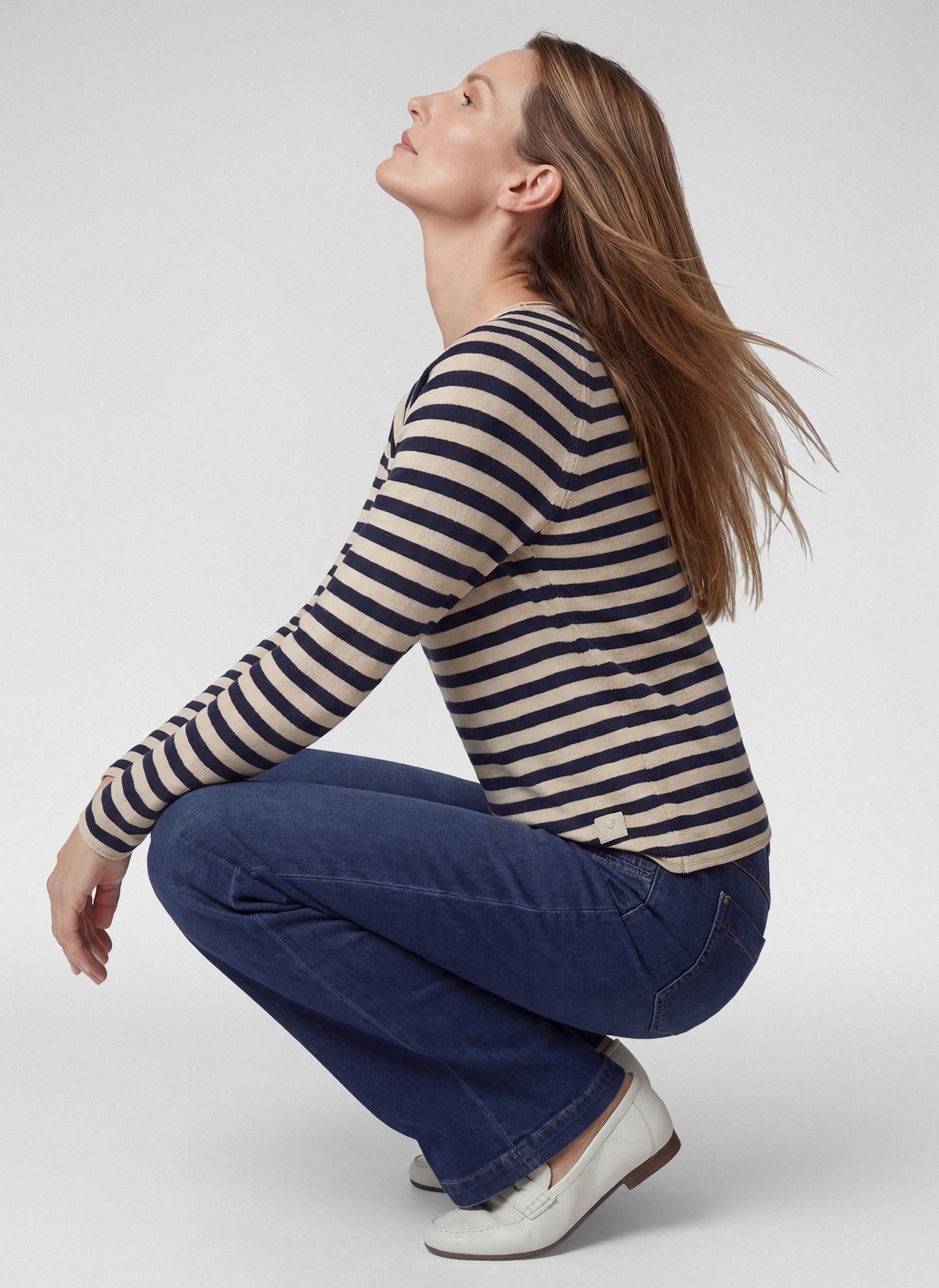 Rabe Pull en tricot avec motif rayures