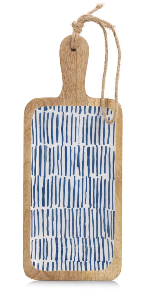 Zeller Present Planche de service »Servierplatte, Mangoholz« Kordel zum Aufhängen, Epoxidharz-Beschichtung