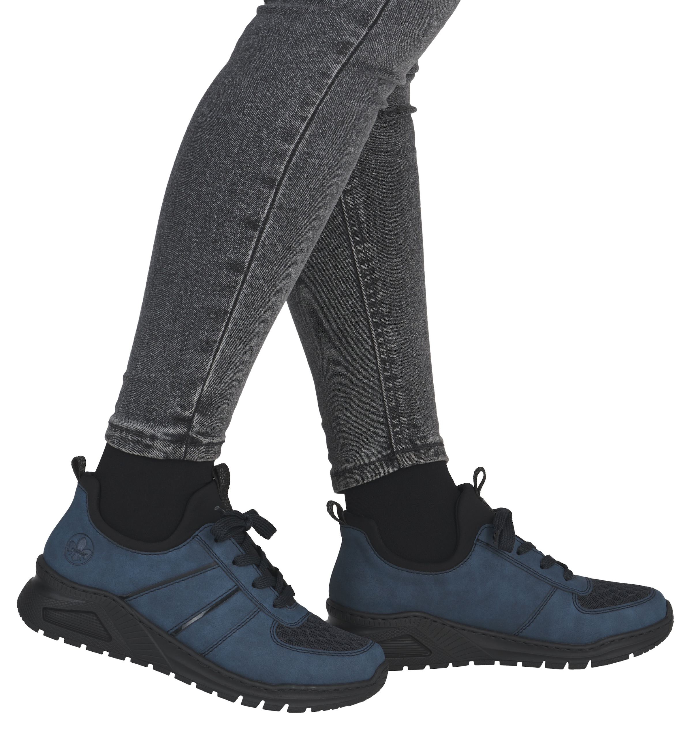 Rieker Slip-On Sneaker, Schlupfschuh, Halbschuh, Freizeitsneaker, weiche MemoSoft-Innensohle