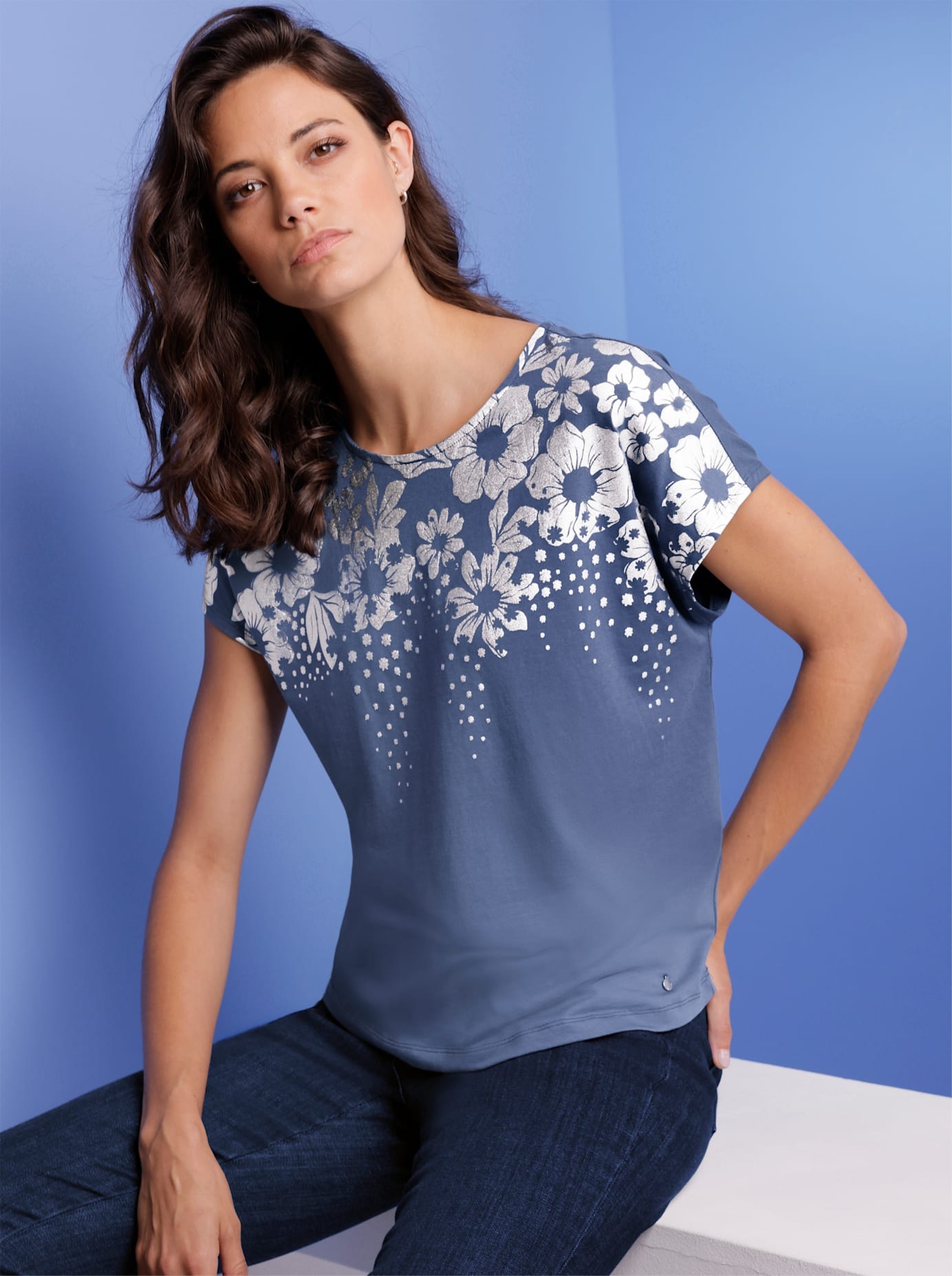 Image of CREATION L PREMIUM Print-Shirt "Modal-Mix-Shirt" 1 tlg.