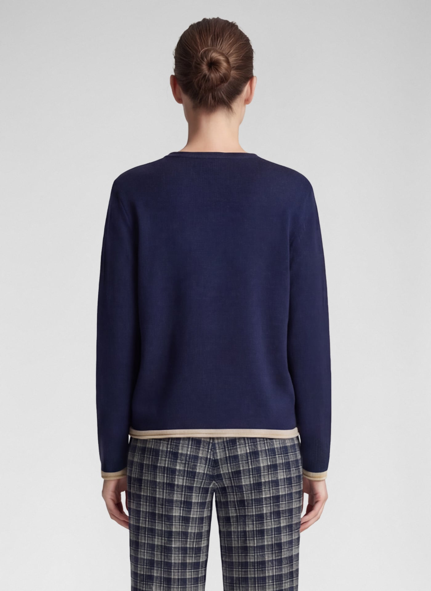 Rabe Pull en tricot avec motif chien et franges