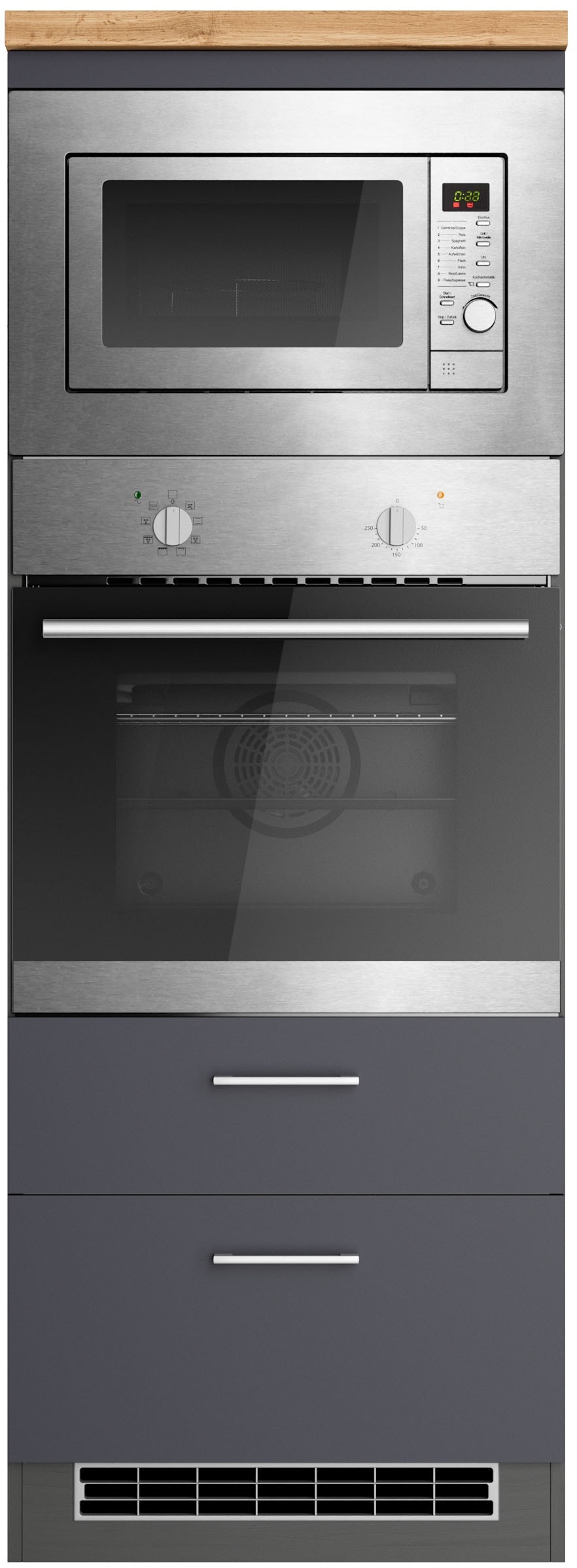 KOCHSTATION Armoire d'encastrement pour four »KS-Milan« encastrement micro-ondes/four 60 cm, mat ou brillant