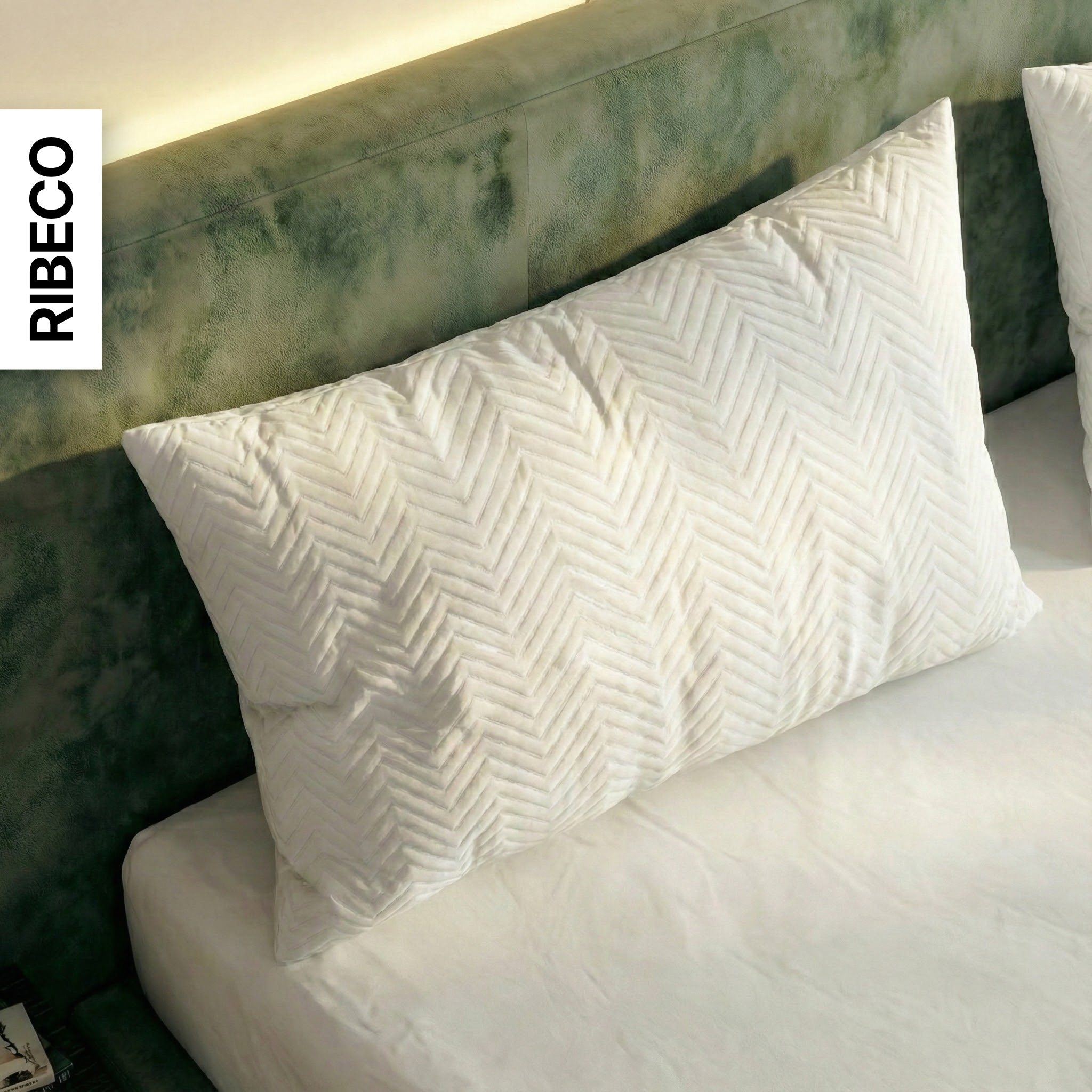 RIBECO Coussin de nuque »Luca Kissen 40x80 & 80x80 cm, 18 cm Höhe« Füllung: Taschenfedern & Schaumstoff Bezug: Microfibre 1 cuis tlg. Mit über 1000 positiven Kundenbewertungen!