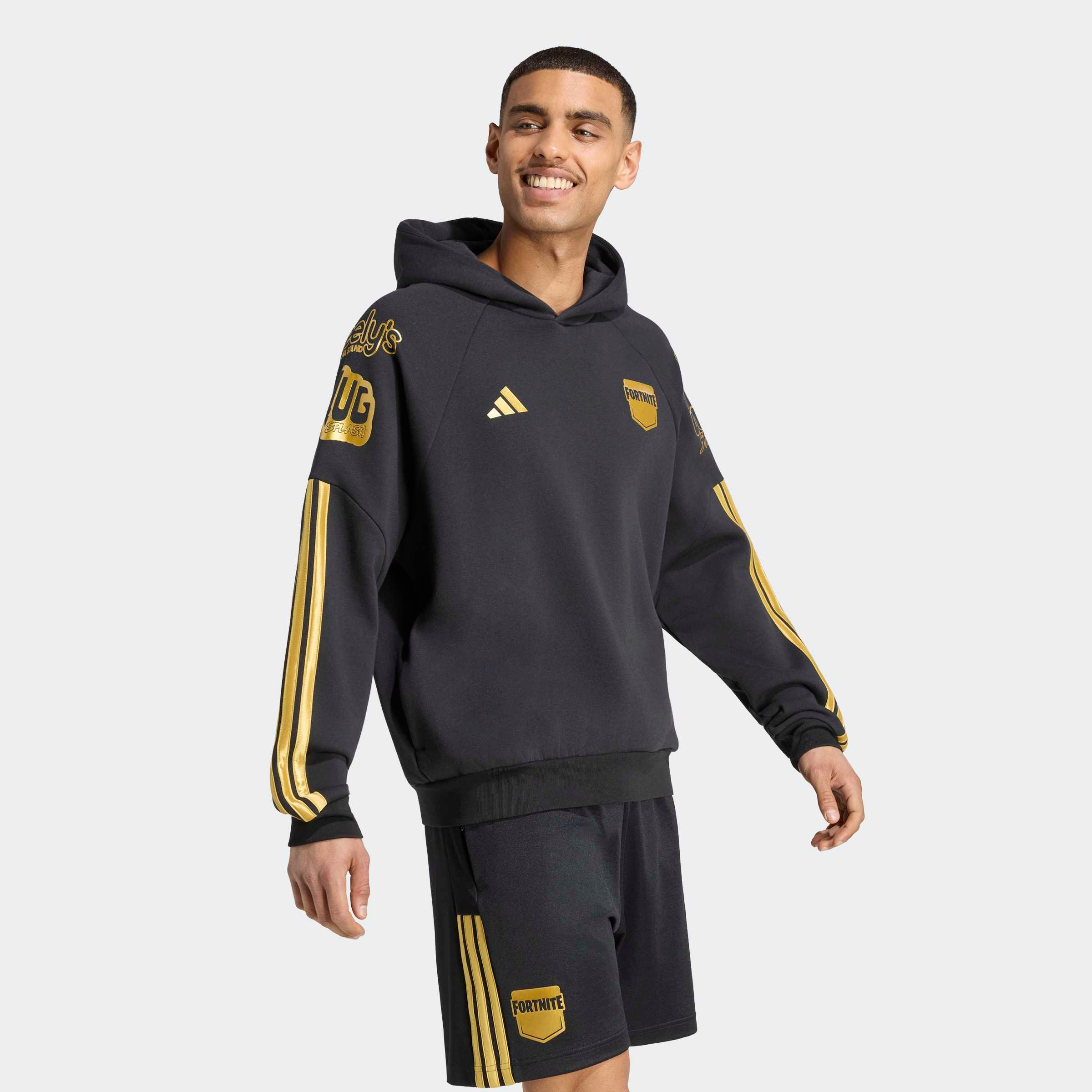 Image of adidas Sportswear Kapuzensweatshirt "ADIDAS X FORTNITE TIRO HOODIE", mit Reissverschluss, aus Baumwolle und Polyester, in normaler Länge