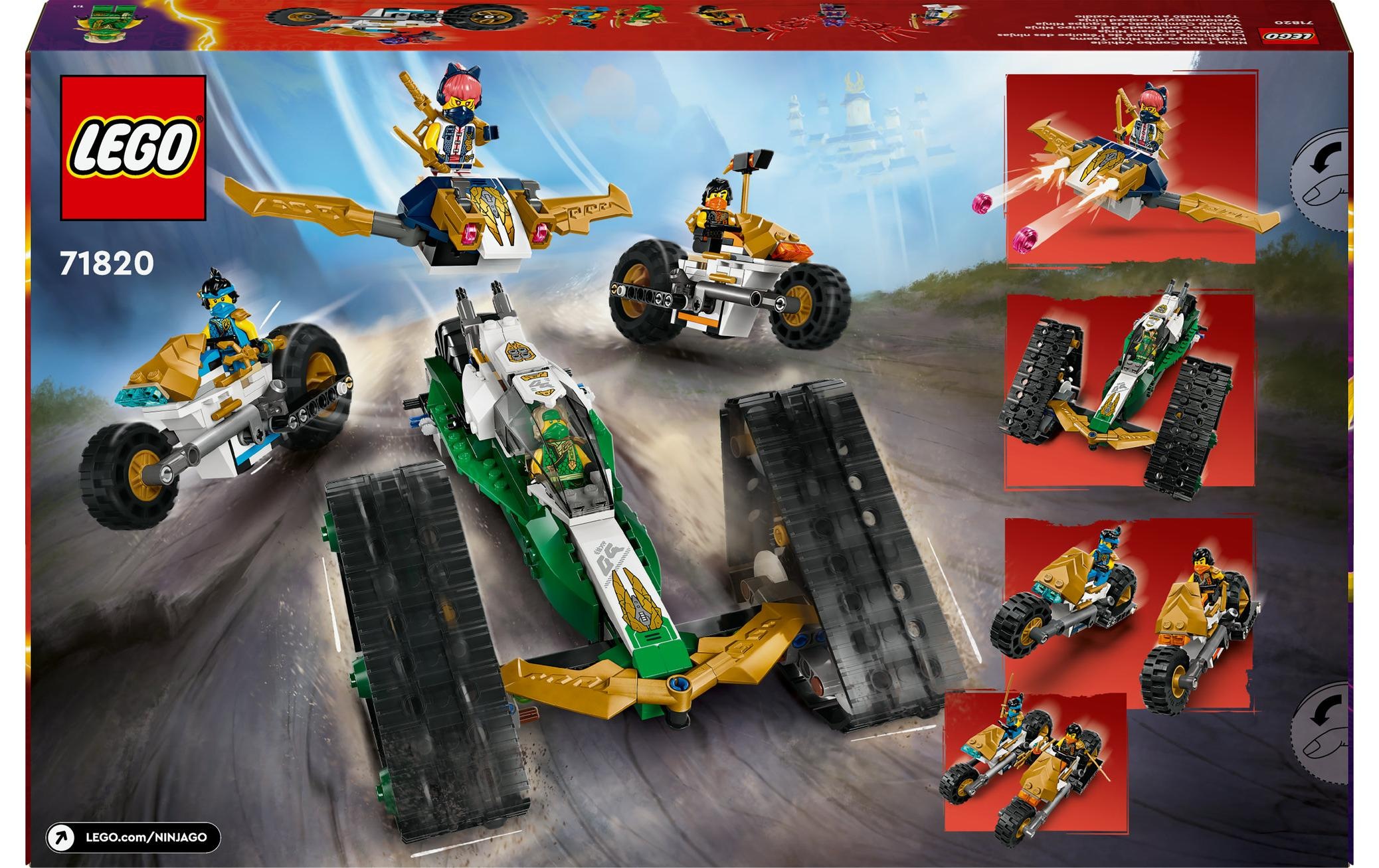 LEGO® Spielbausteine »Ninjago Kombi-Raupe des Ninja-Teams 71820«, (576 St.)