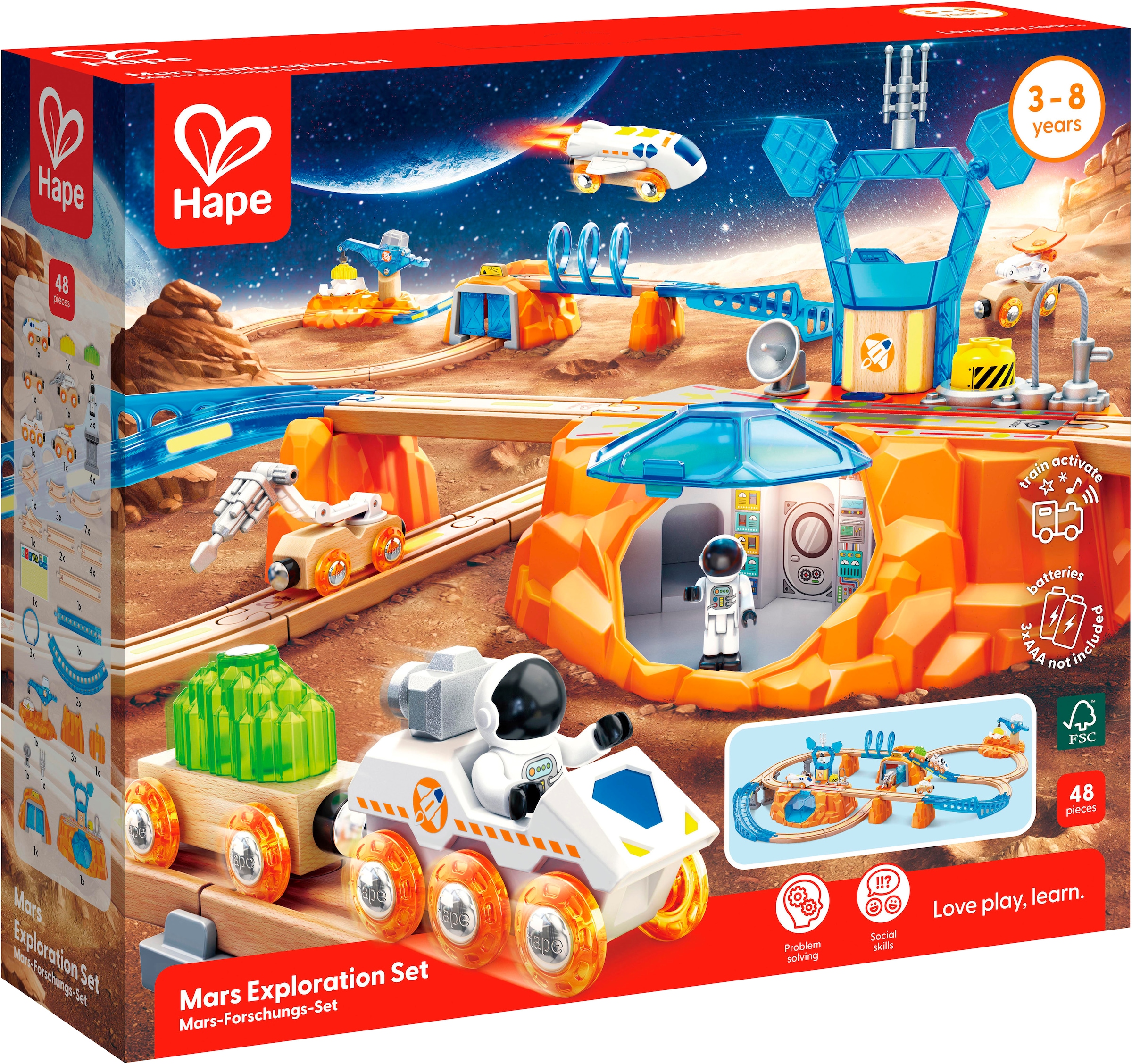 Hape Train jouet »Zugset - Mars-Erkundung« mit Licht und Sound