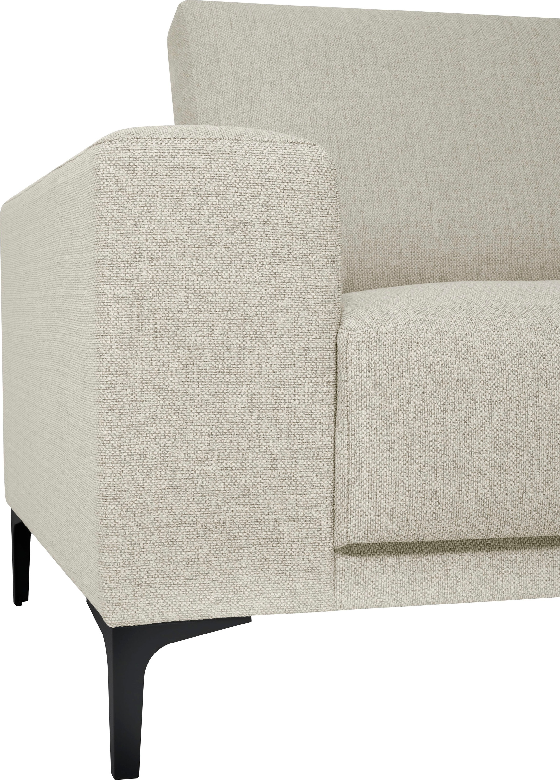 GOODproduct Ecksofa »Xander, L-Form« Breite 289 cm, Webstoff, Soft-Touch Chenille, schwarze Metallfüsse