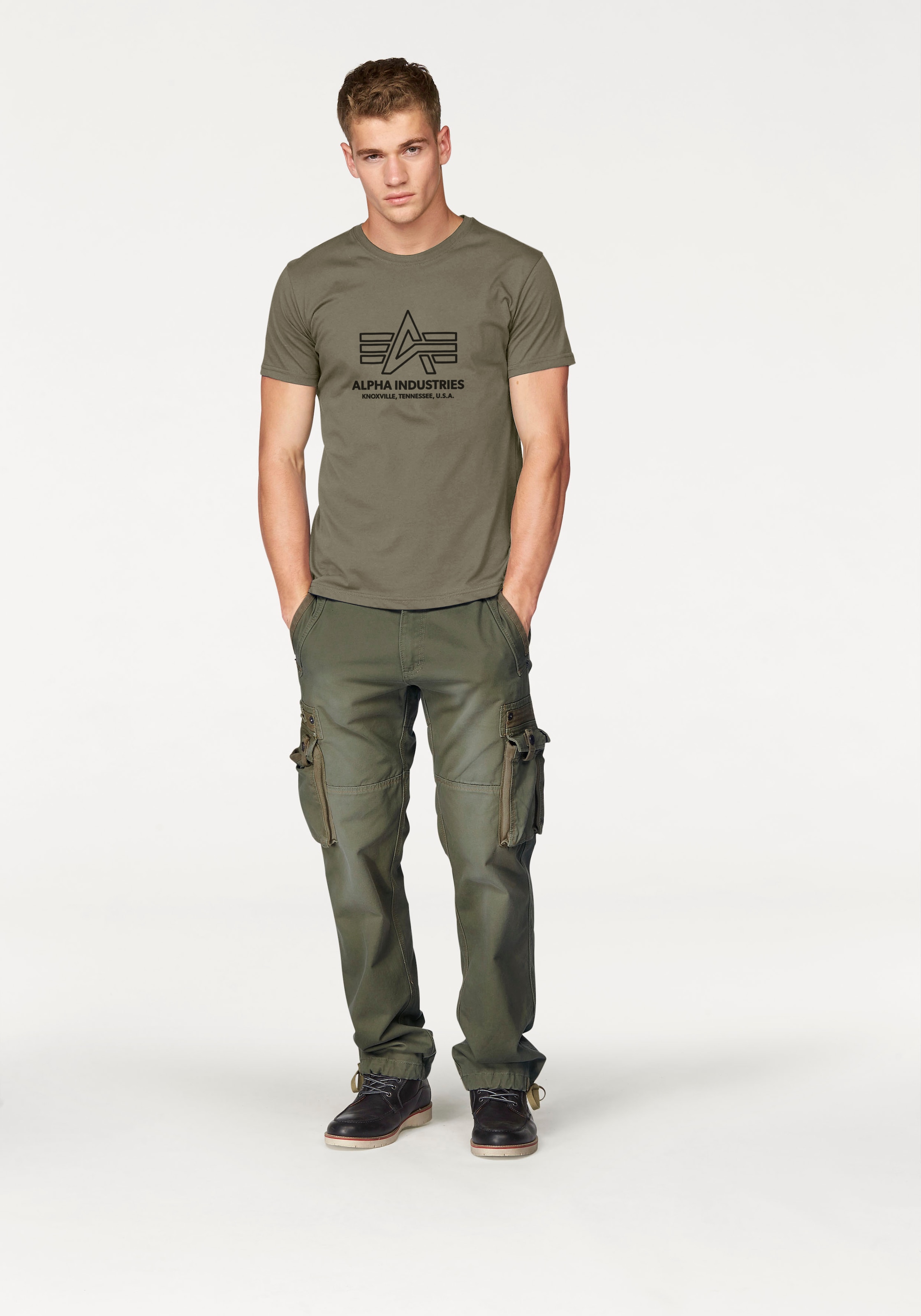 Alpha Industries Shirt à col rond »Logo Print T«