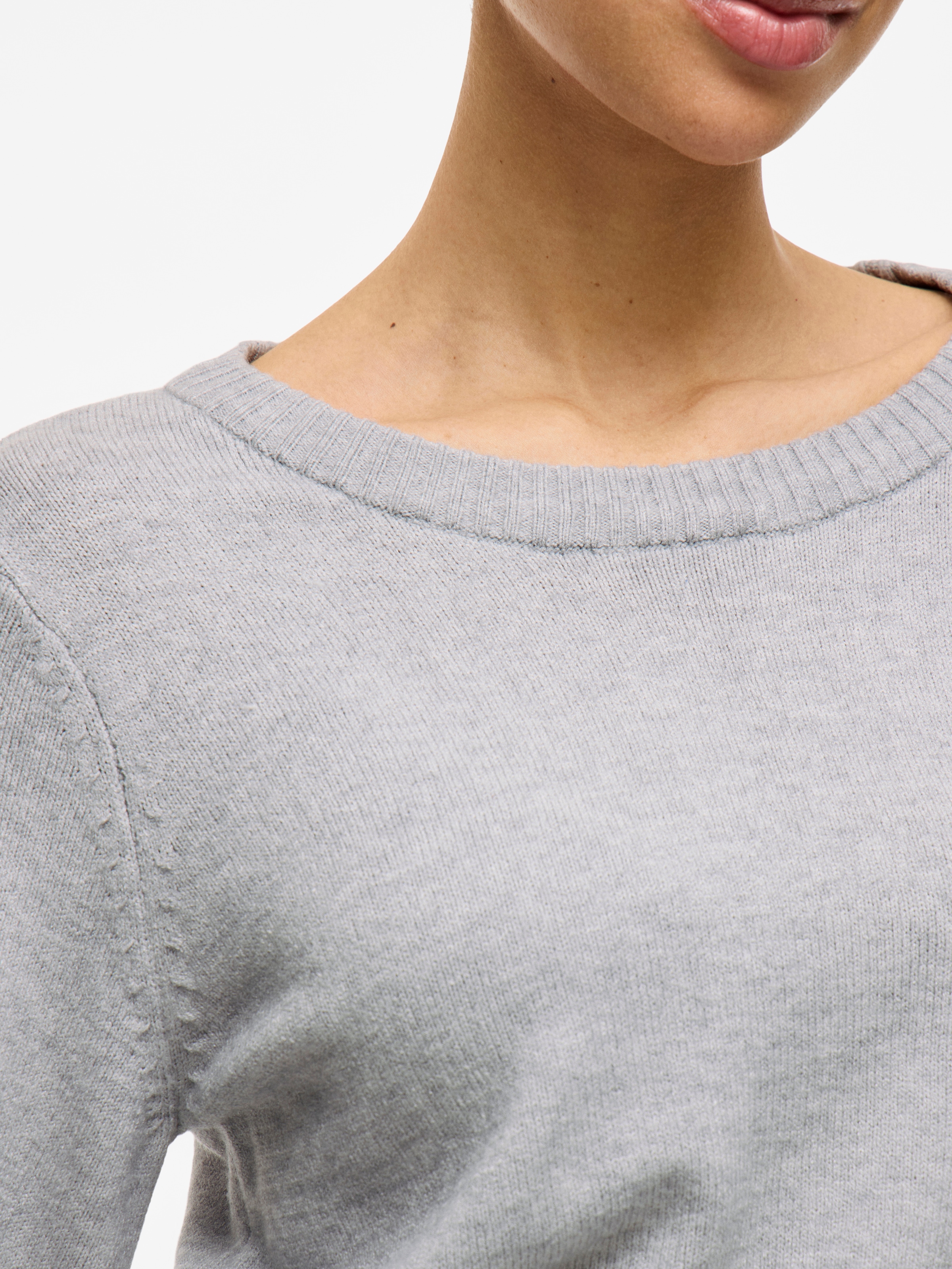 Vila Rundhalspullover »VIRIL-O-PULLI« Feinstrick mit feinen Strickdetails