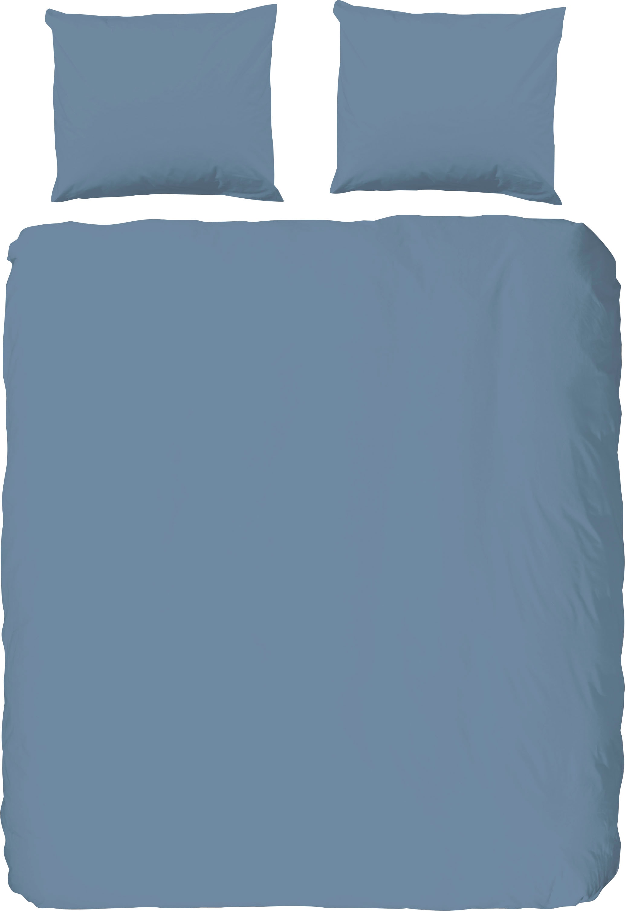 hip Bettwäsche »Hip Uni«, 100% Baumwolle, Mako-Satin, 135x200, Unifarben Weiss, Reissverschluss
