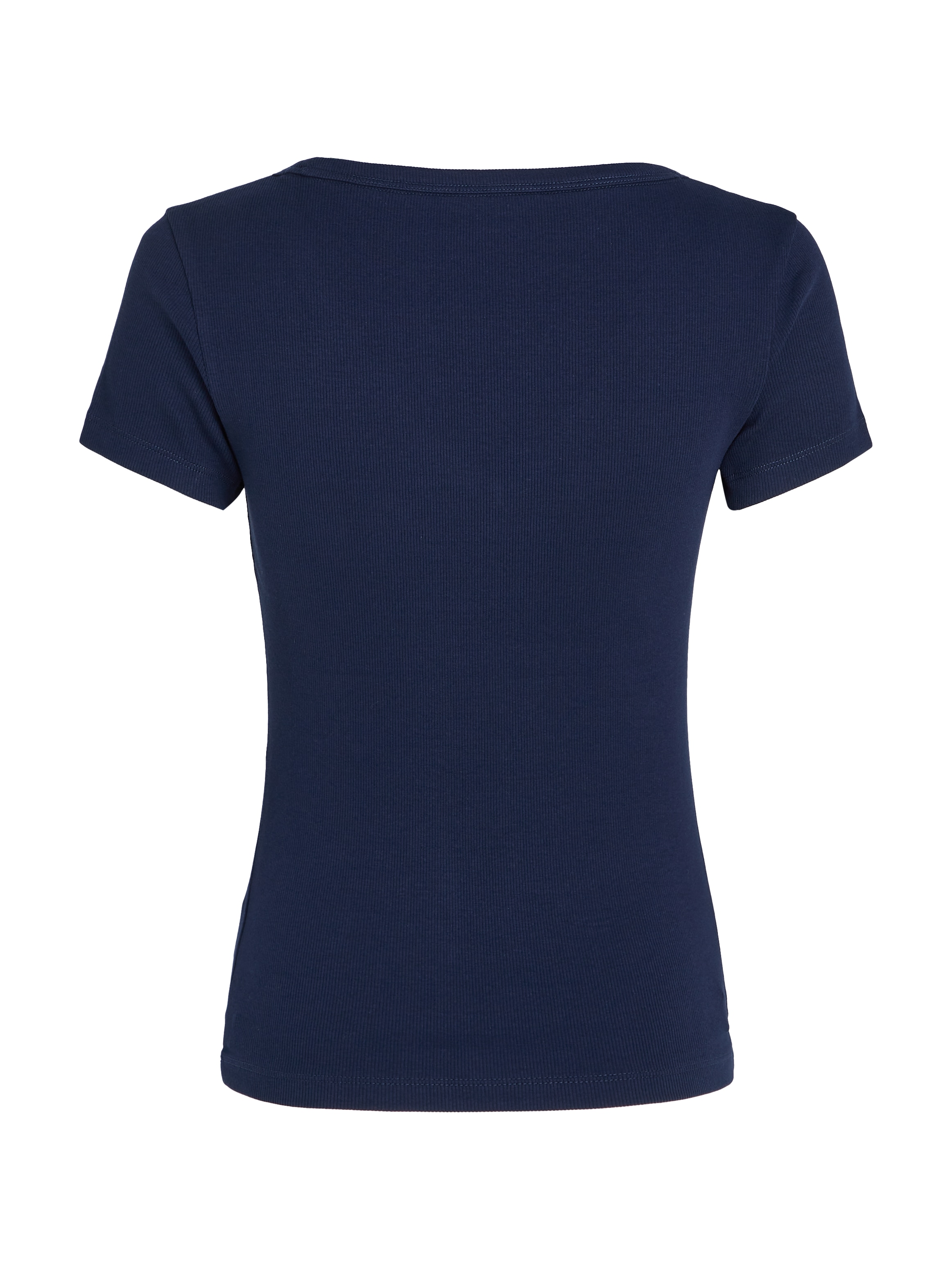 Tommy Jeans T-Shirt »TJW SLIM ESSENTIAL RIB V SS«, mit Logostickerei