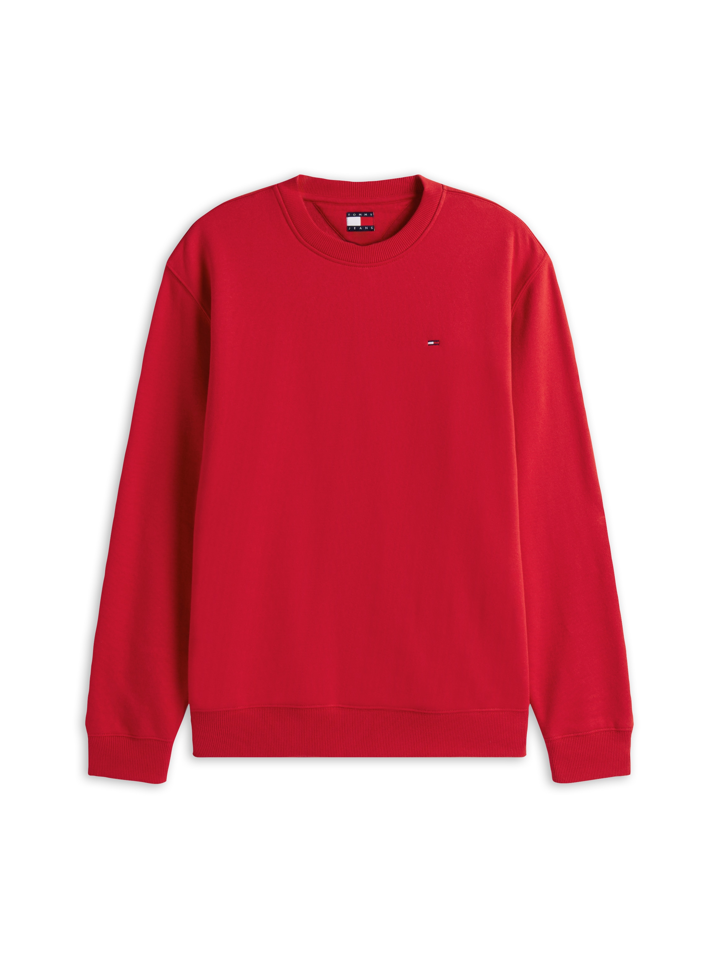 Tommy Jeans Sweatshirt »TJM REG S FLAG CREW«, Mit besticktem Markenlogo auf Brusthöhe