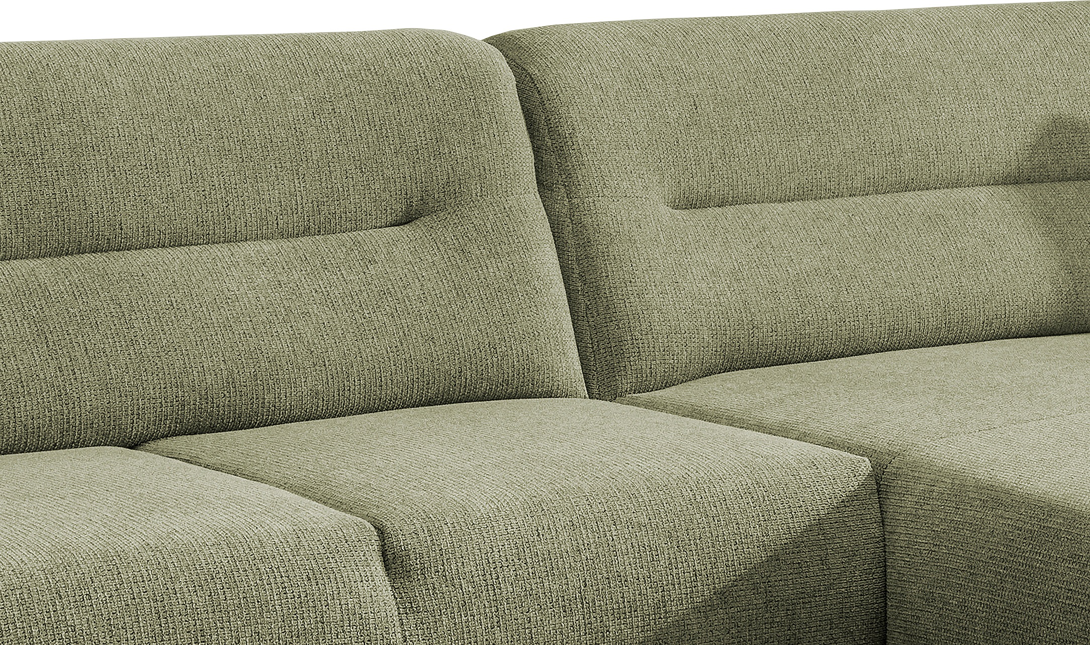 INOSIGN Ecksofa »Drago, elegant und zeitlos, komfortabel, Holzfuss, L-Form«, frei im Raum stellbar, inkl. 2 Zierkissen