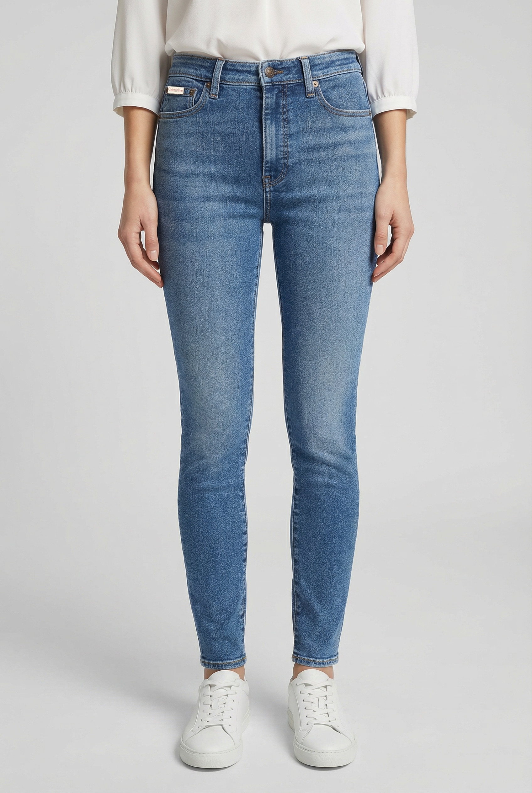 Image of Calvin Klein Jeans High-waist-Jeans skinny fit, used washed