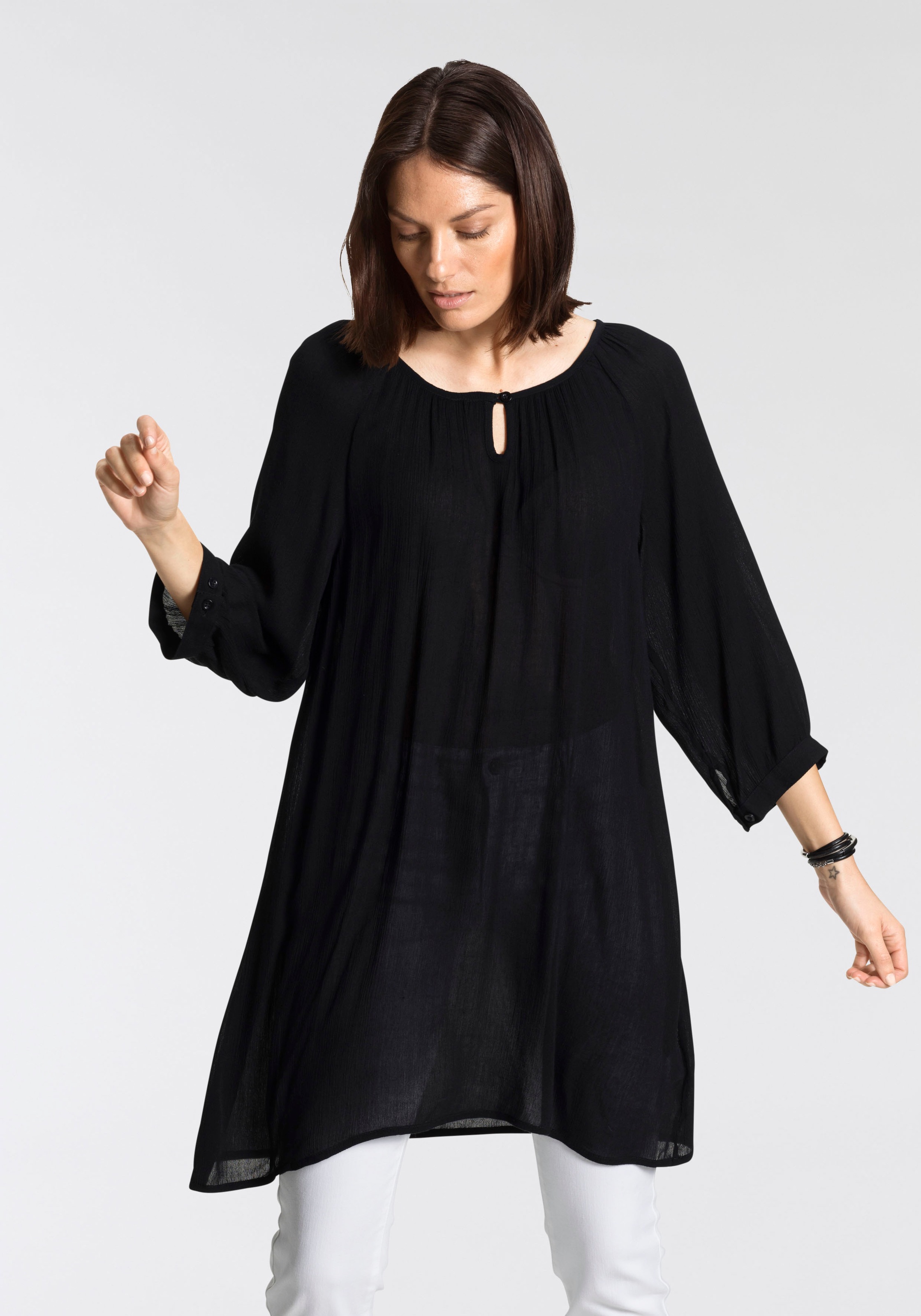 Image of Boysen's Longbluse, in leichter Crinkle-Optik bei Ackermann Versand Schweiz