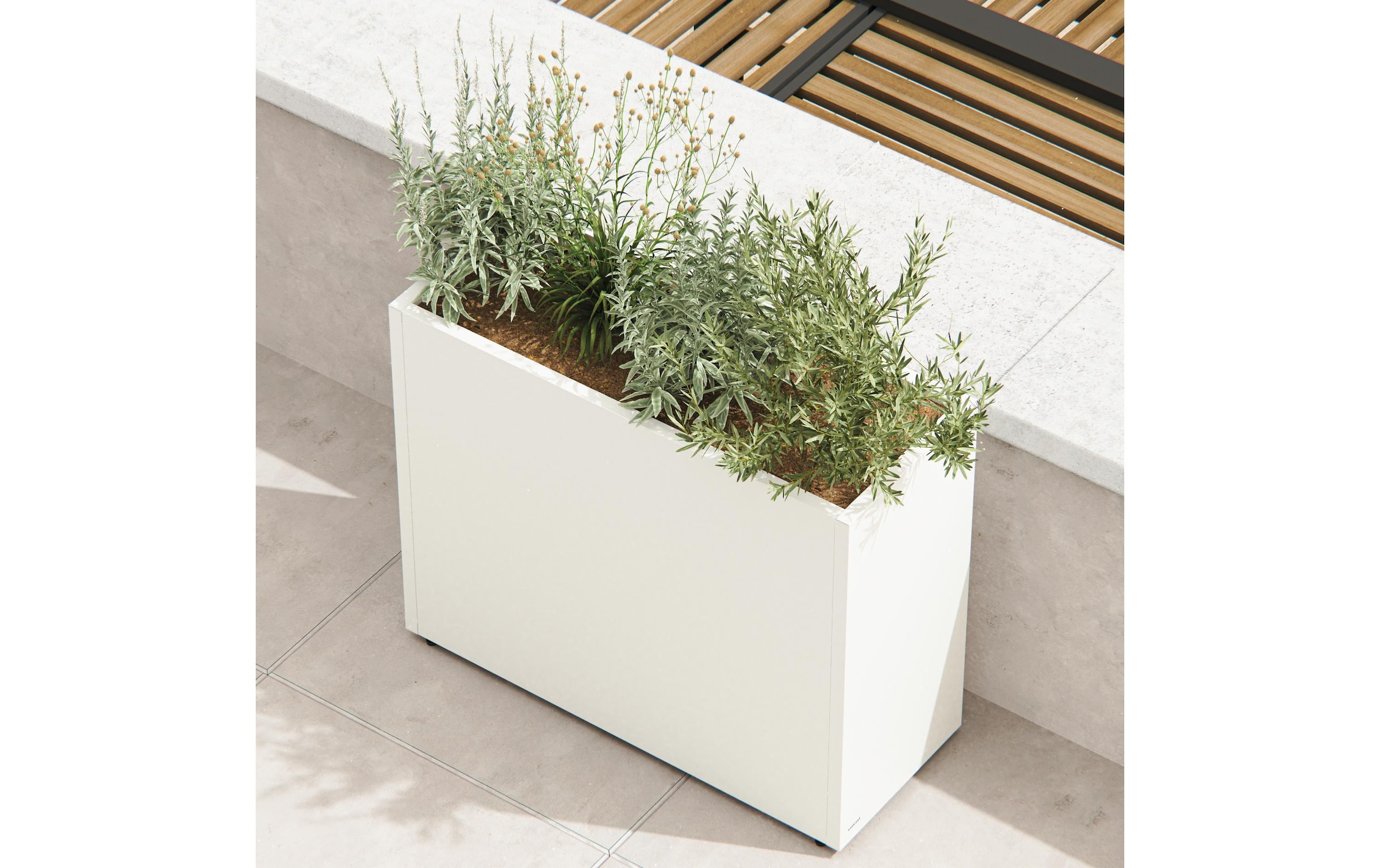 Herstera Garden Pflanzkübel »Raumteiler 40 Moon White«