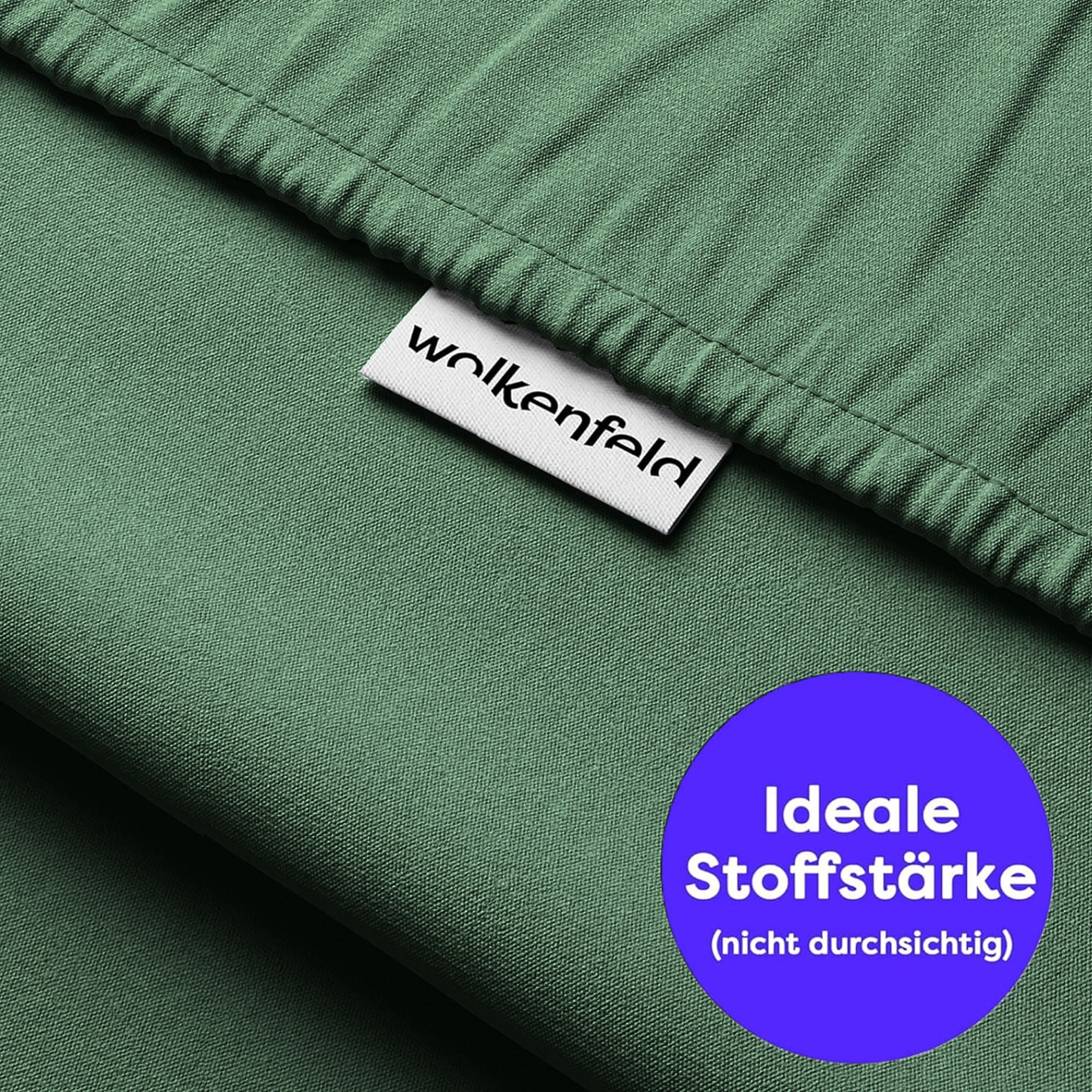 Wolkenfeld Linge de lit »Renforcé Bettwäsche Baumwolle - Natürlich weiches Schlafgefühl« 3 pièces 135x200 cm, 155x220 & Übergrössen I inkl. Kissenbezüge 80x80 I uni