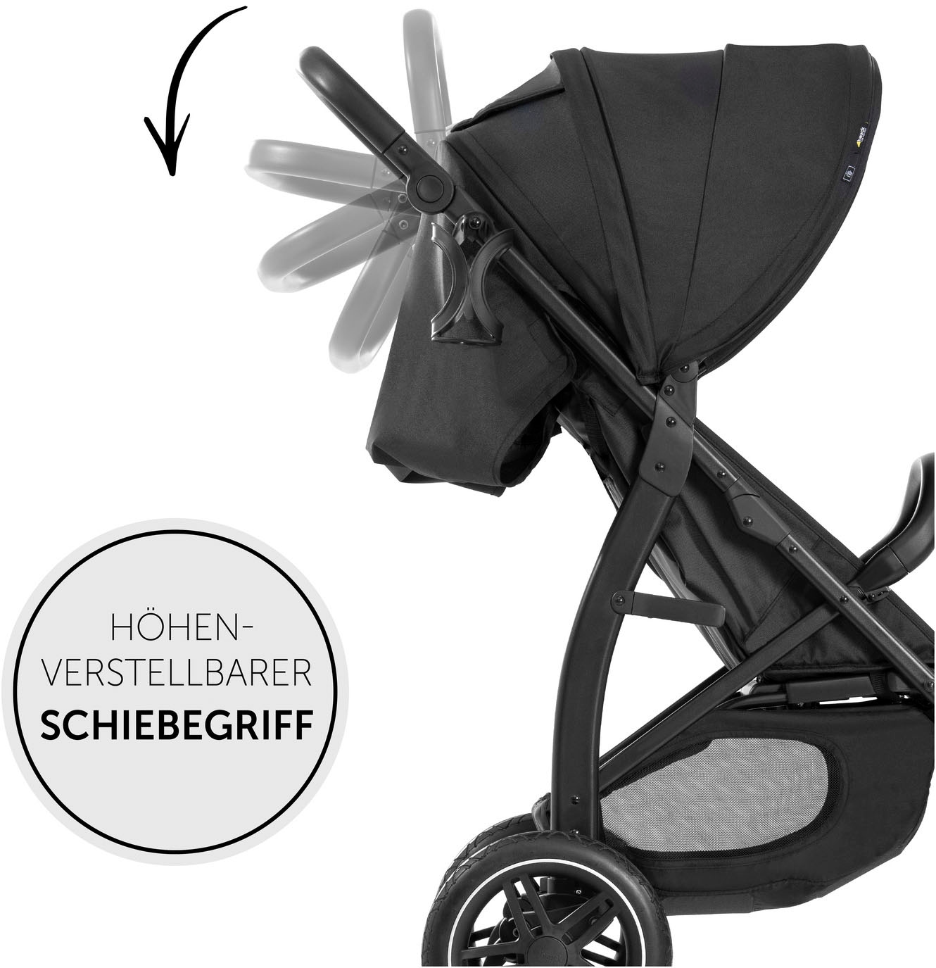 Hauck Poussette pour enfants »Rapid 4D Air, black« mit verlängerbarem 3-Zonen Verdeck