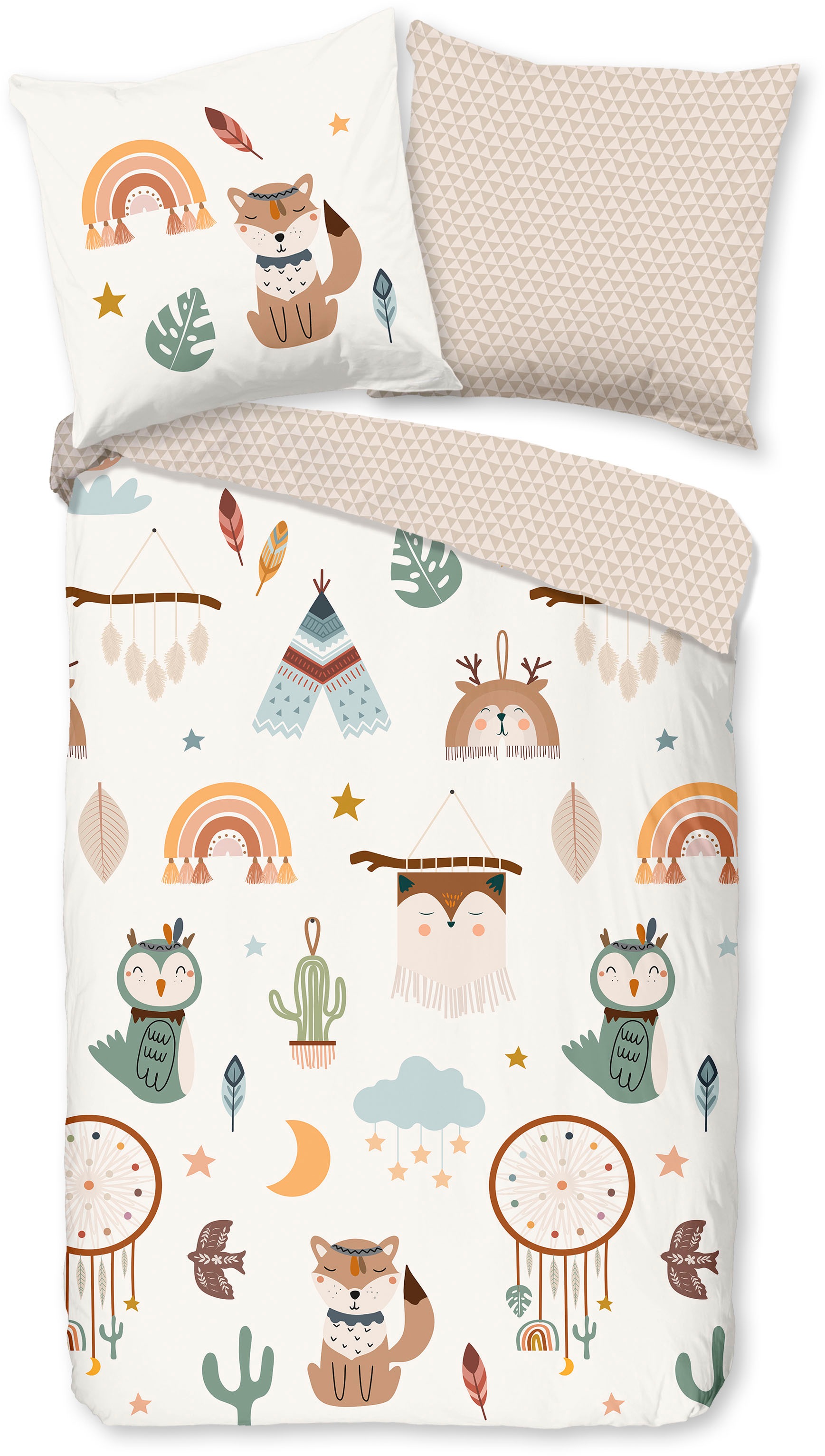 good morning Babybettwäsche »Remi«, 100% Baumwolle, 120x150, Reissverschluss, Wendeoptik, Baby, Simple Sand