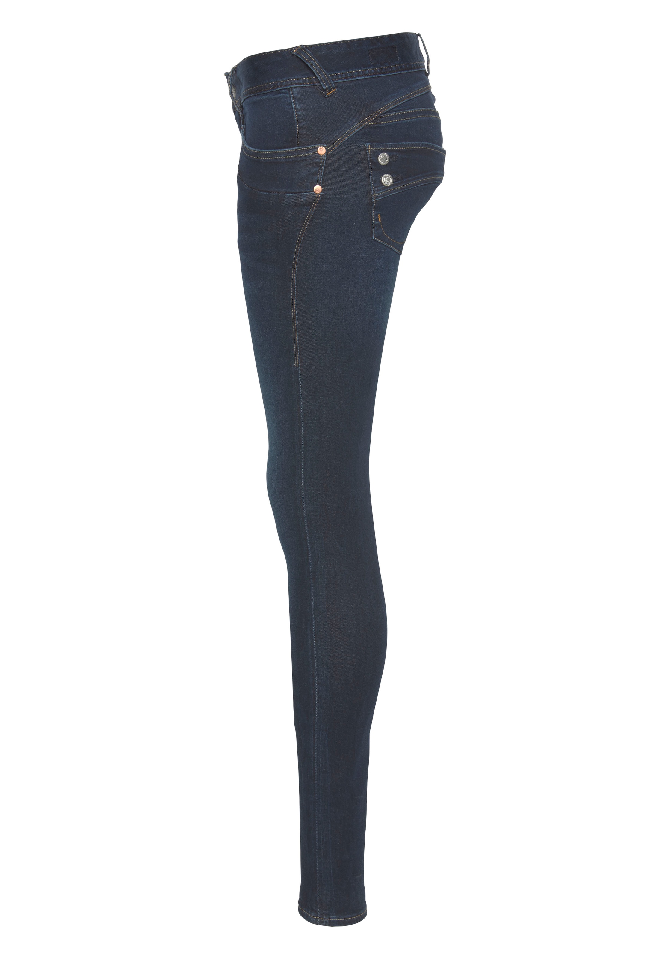 Herrlicher Slim-fit-Jeans »Piper Slim Denim«, mit Zierknöpfen an den Gesässtaschen