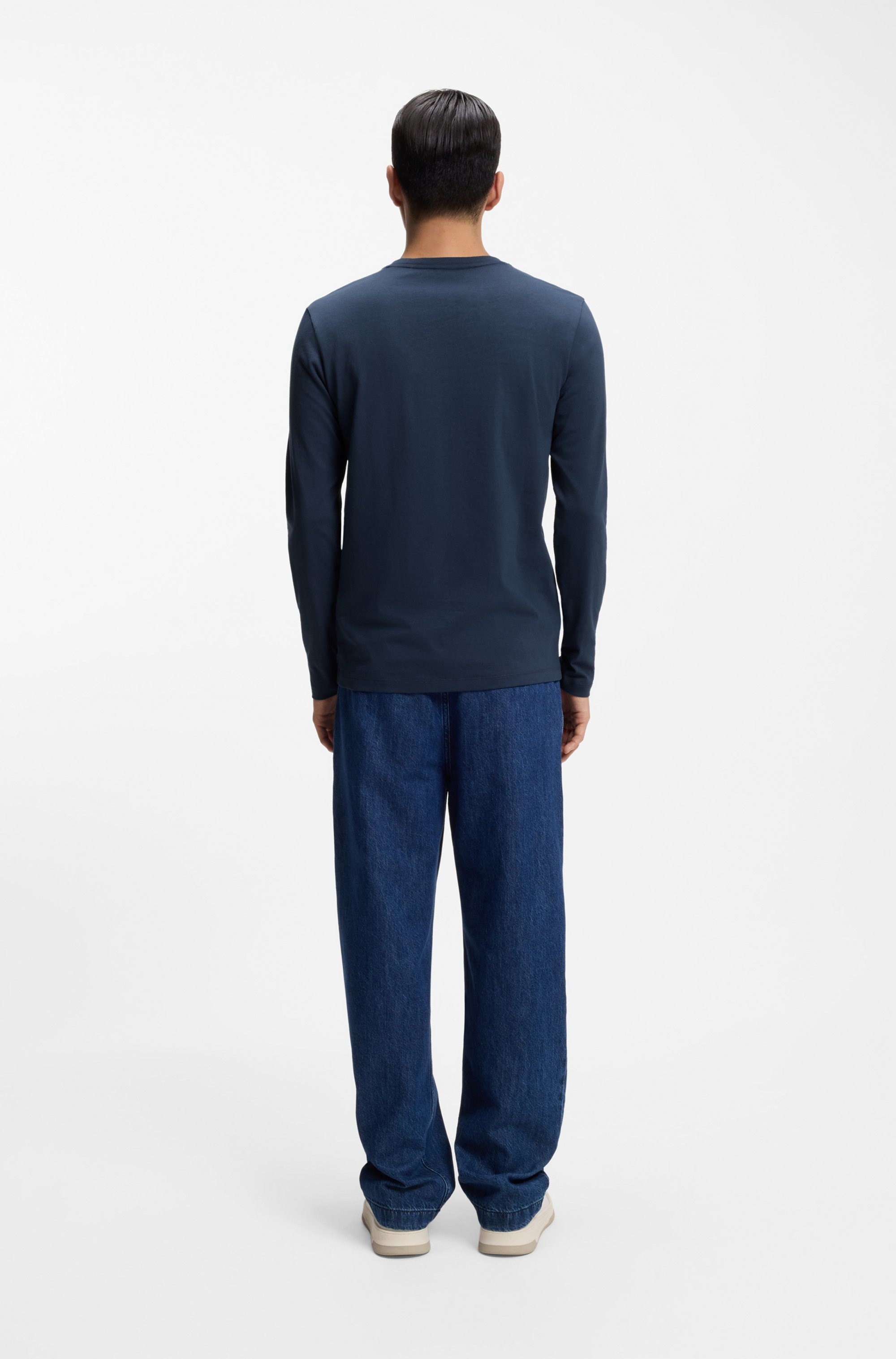 BOSS ORANGE Langarmshirt »Tacks« mit Markenlogo auf der Brust