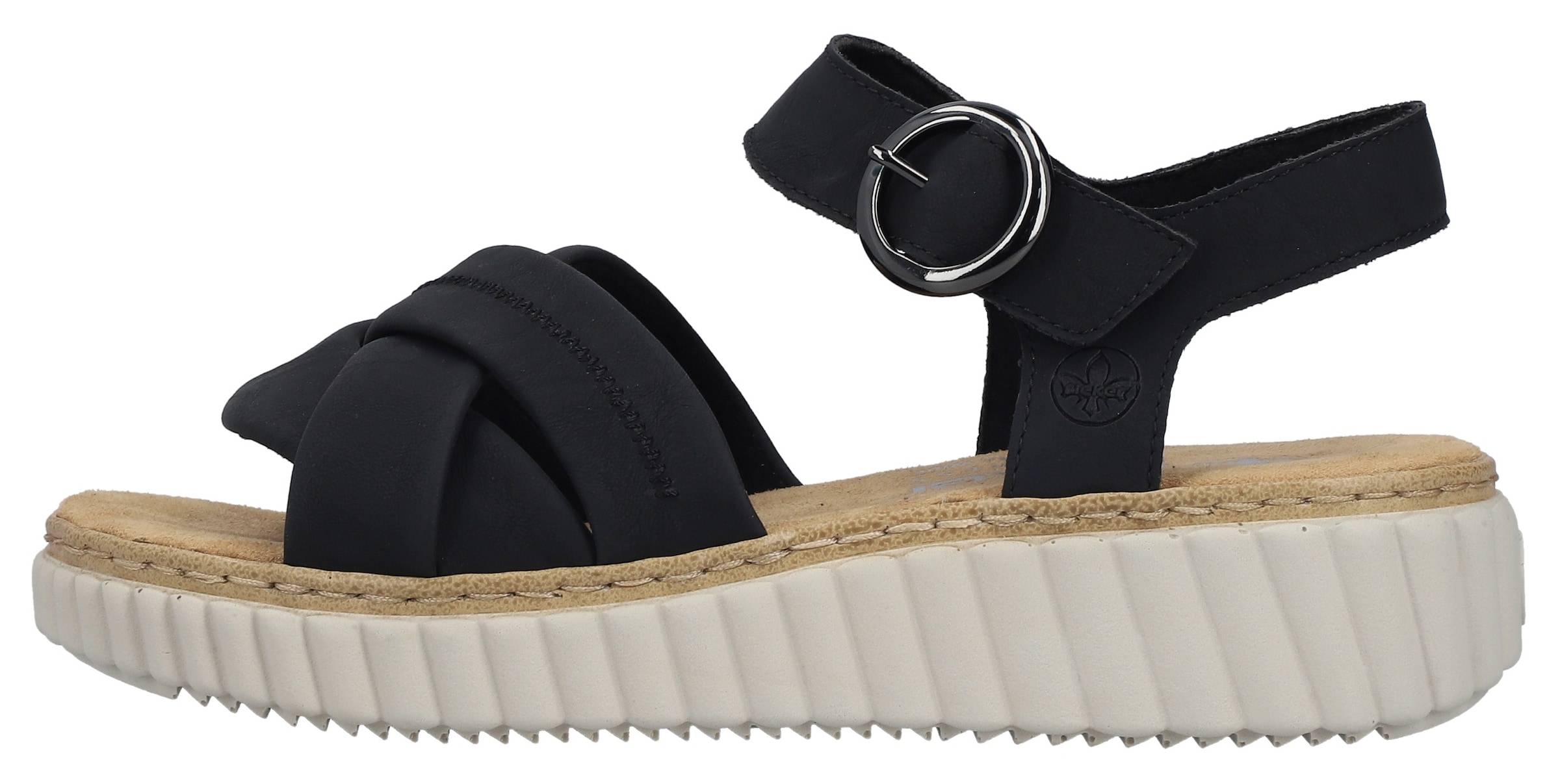 Rieker Sandale  chaussure d'été, sandale compensée, chaussure de vacances avec bride auto-agrippante