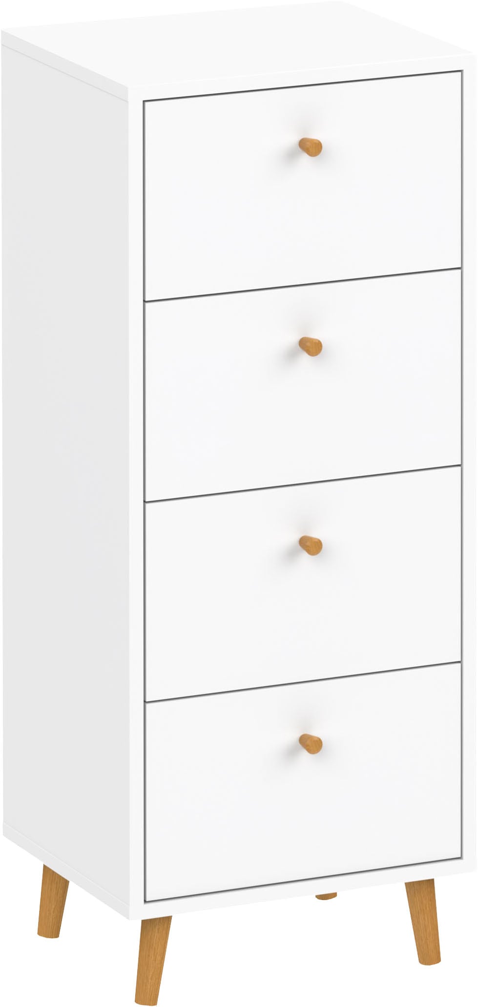 Image of Schildmeyer Kommode "Bjarne, modernes & zeitlose Farbe, Breite 40 cm, Made in Germany" 1 Stk. tlg. Modernes & Zeitloses Design in Mattweiss, Made in Germany