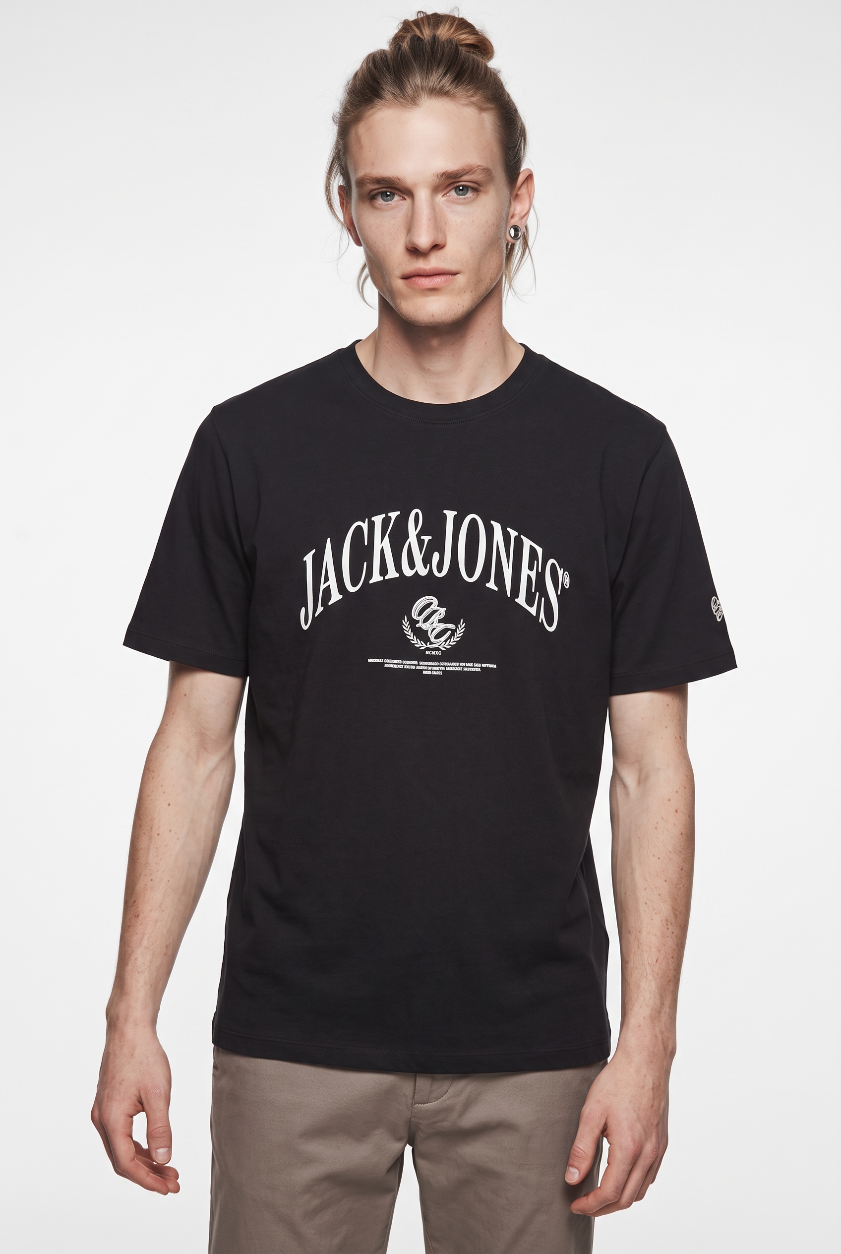 Image of Jack & Jones Rundhalsshirt "JORFREDERIKSBERG BOLD BRANDING TEE SS CN" Baumwolle, regular fit