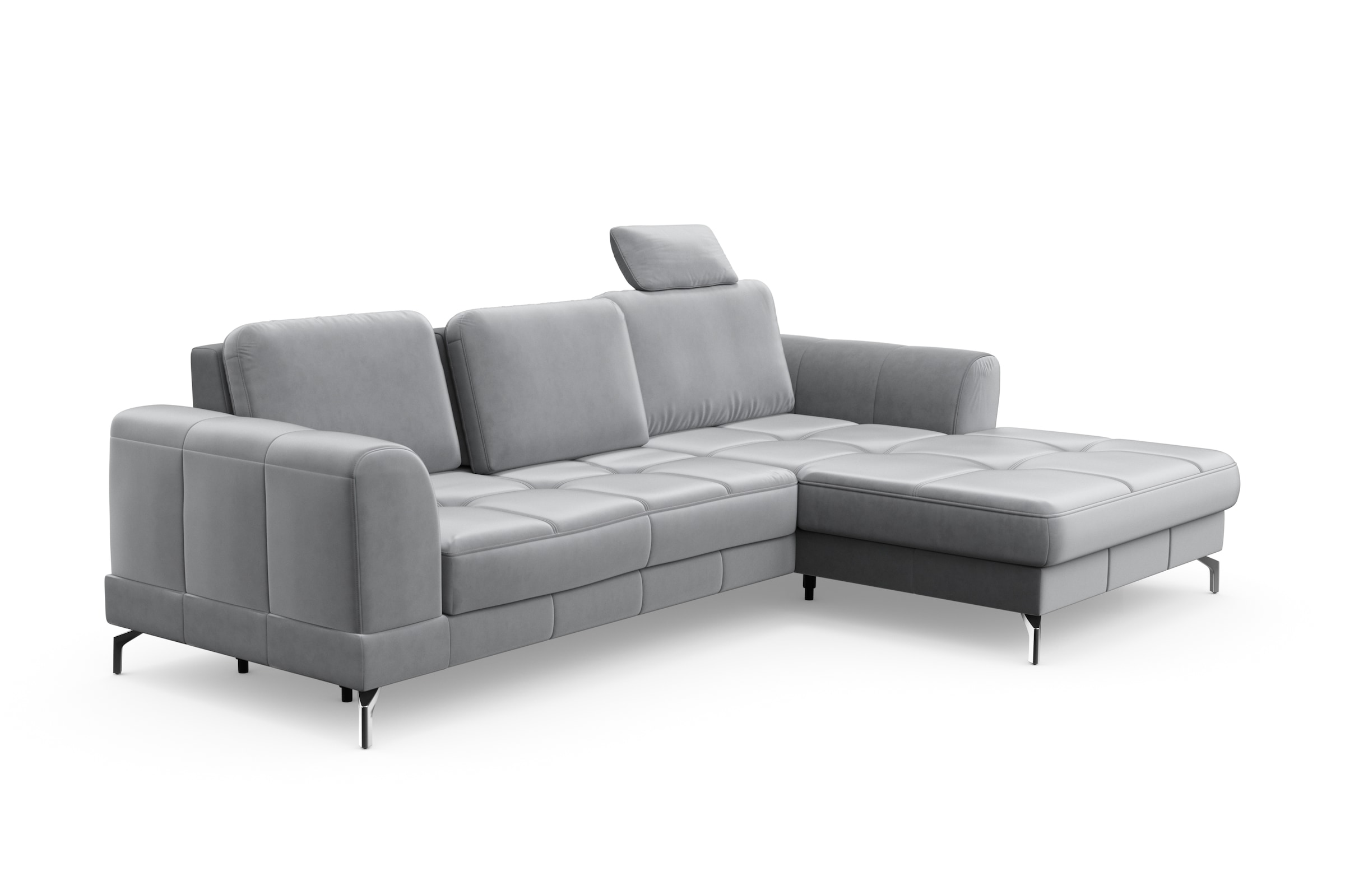sit&more Ecksofa »Bendigo L-Form« inklusive Sitztiefenverstellung, Bodenfreiheit 12 cm, in 2 Fussfarben