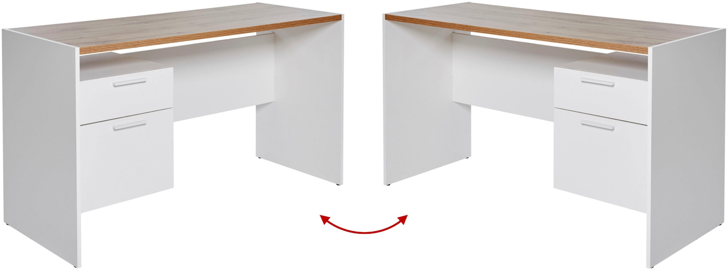 Jahnke Schreibtisch »ML C 130« Breite 123,5 cm, wechselseitig montierbar