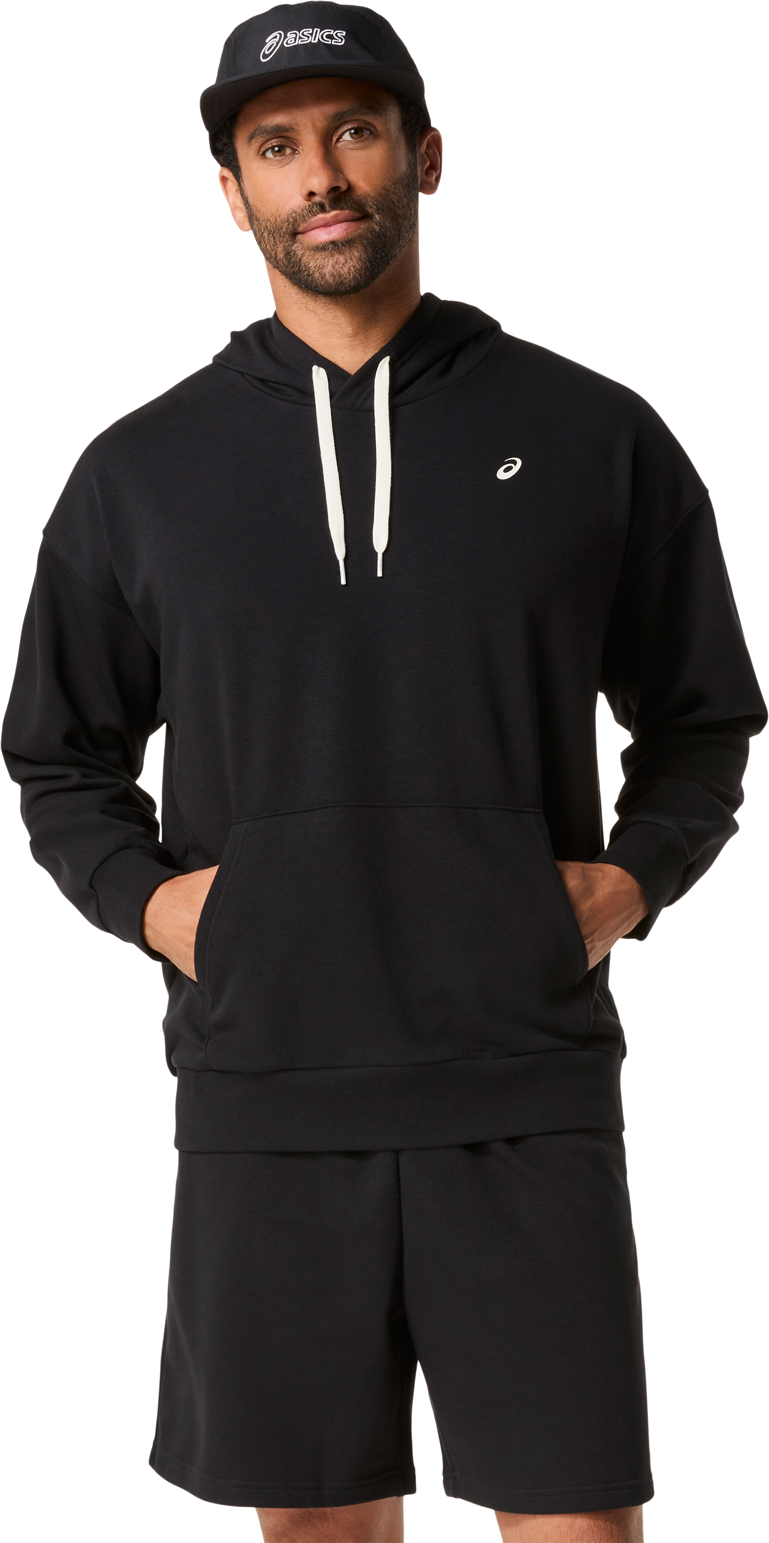 Image of Asics Kapuzensweatshirt "FRENCH TERRY RELAXED PULLOVER HOODIE", mit Kängurutasche, sportlicher Stil
