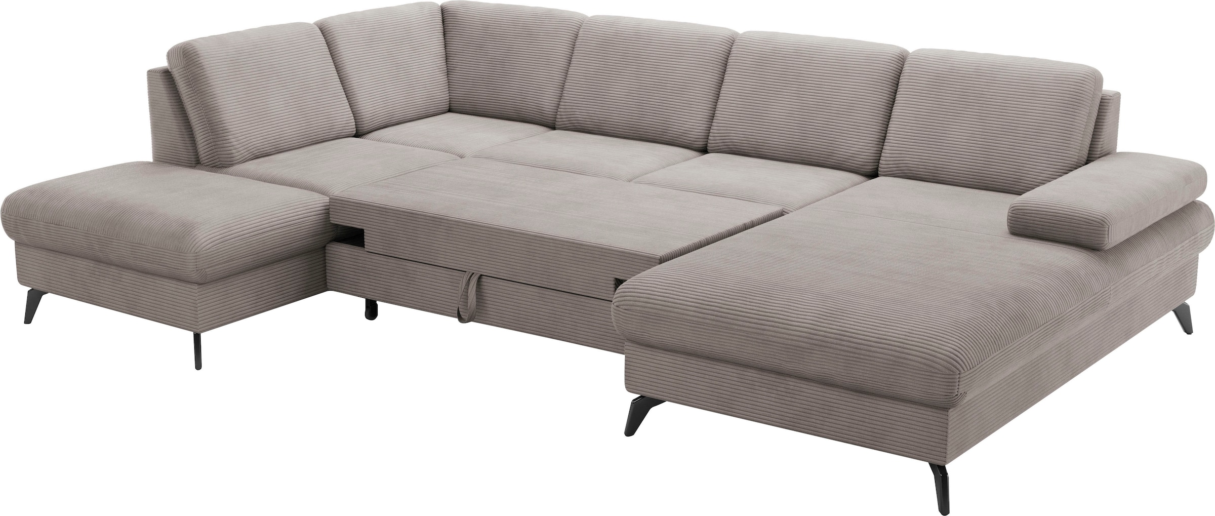 sit&more Wohnlandschaft »Morris Jubi U-Form«, inkl. Armteilfunktion und 1 Zierkissen, wahlweise mit Bettfunktion