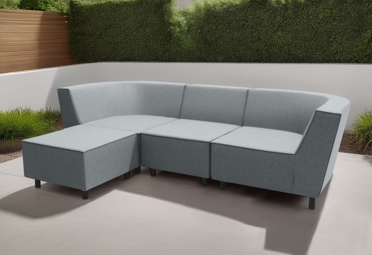 Image of DOMO collection Ecksofa "Sonna, individuell zusammenstellbar L-Form" Gartenlounge-Set oder Einzelelemente, Outdoor